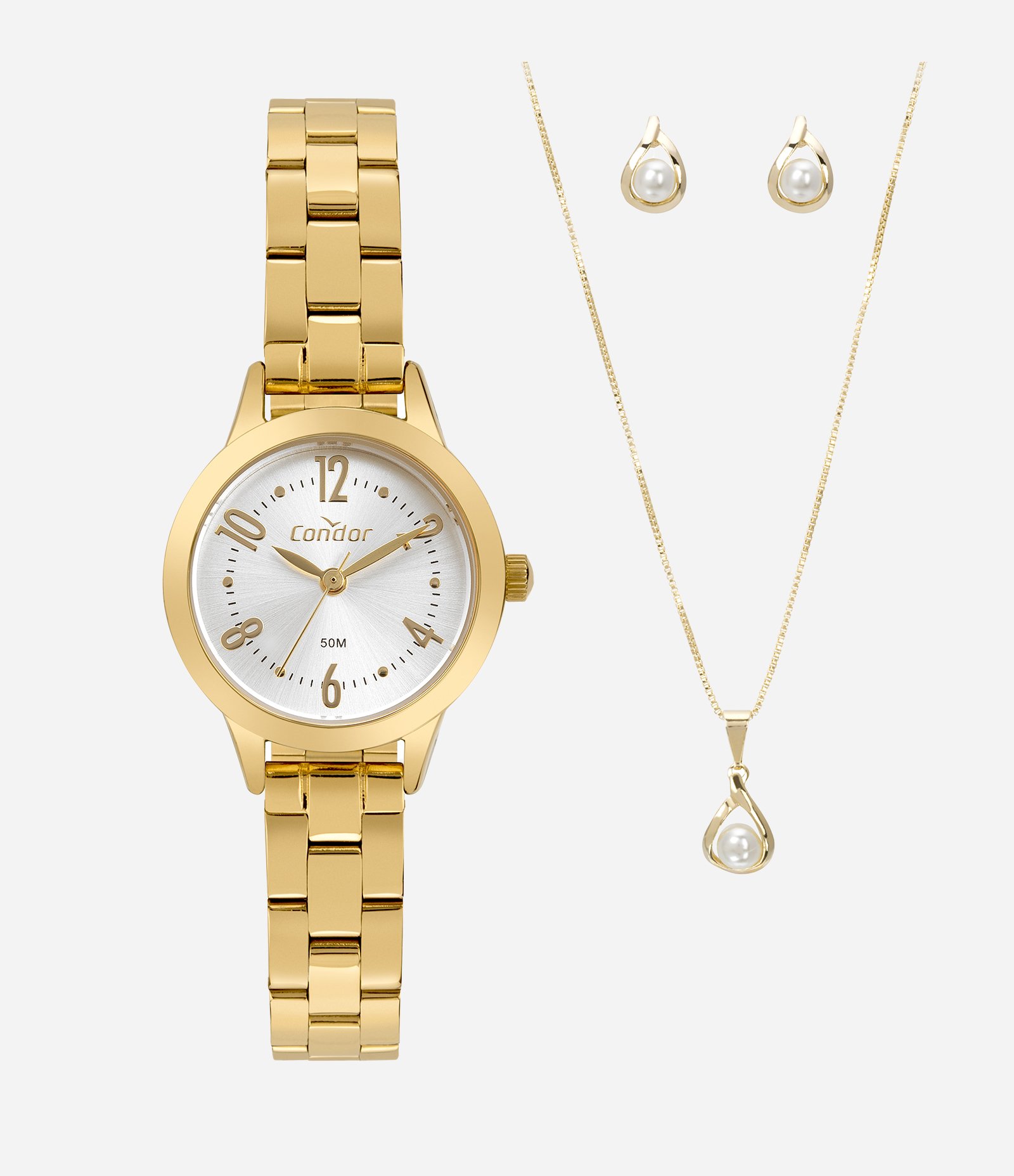 Relógio Analógico Feminino Condor Dourado 3