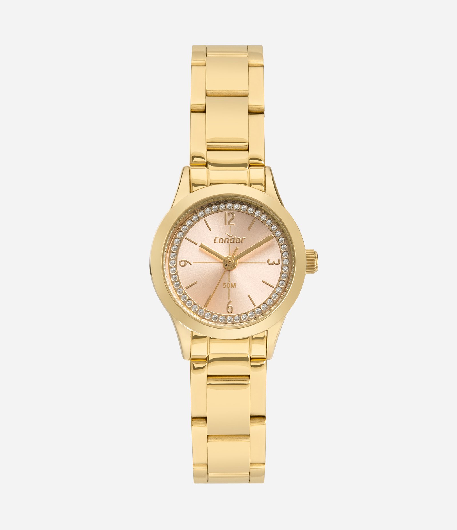 Kit Relógio Analógico Feminino Condor Dourado 1