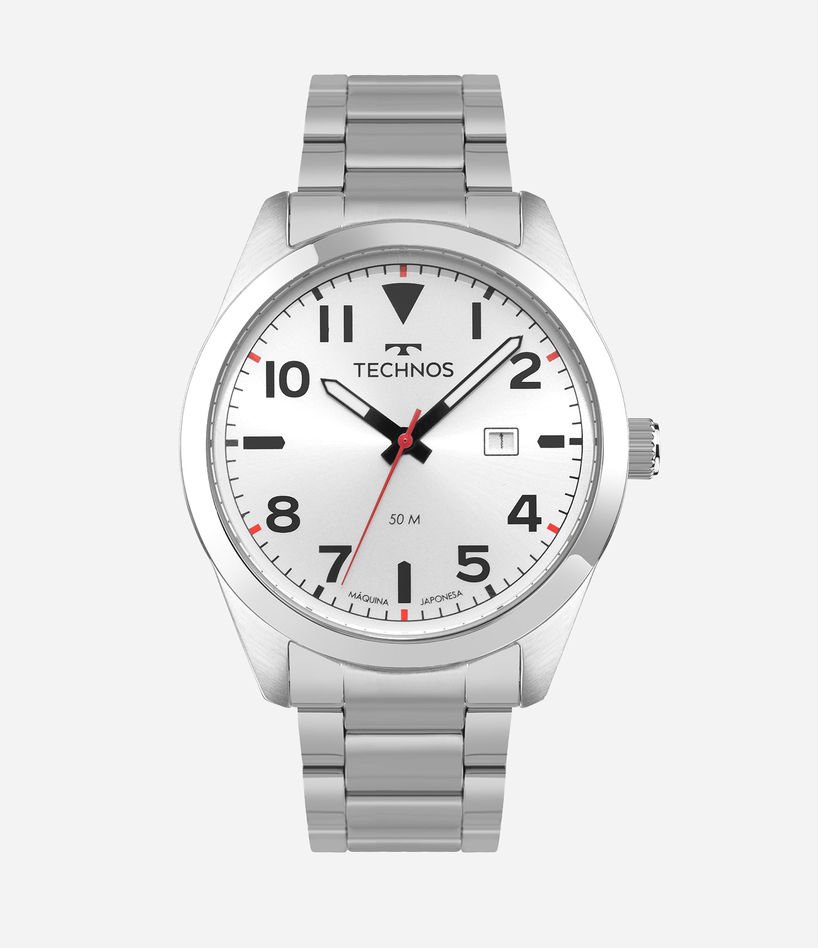 Relógio Analógico Masculino Technos Prata 1
