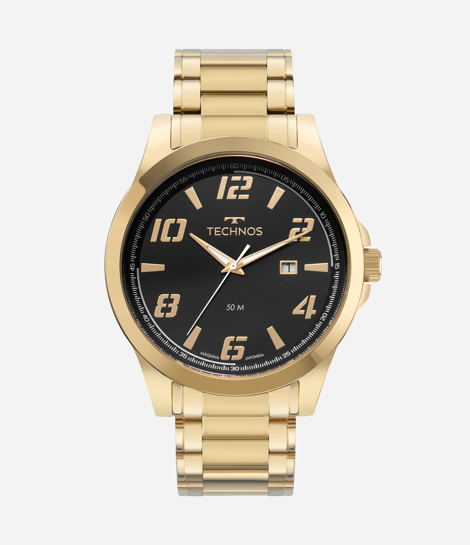 Relógio Analógico Masculino Technos Dourado 1