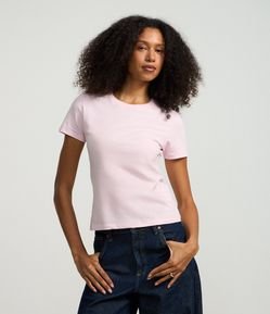 Camiseta Regular Básica em Algodão