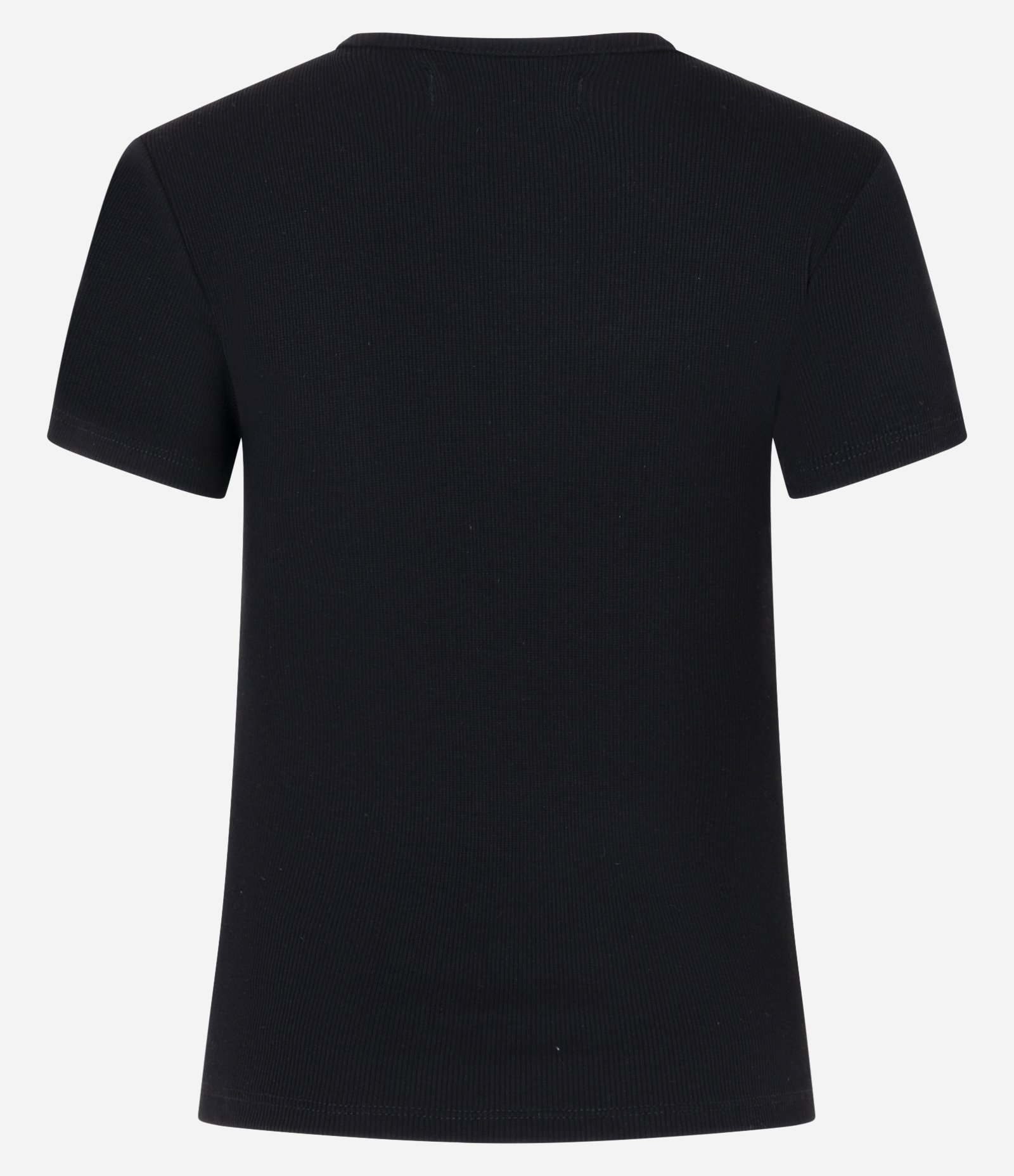 Blusa em Ribana com Botões na Gola Preto 7