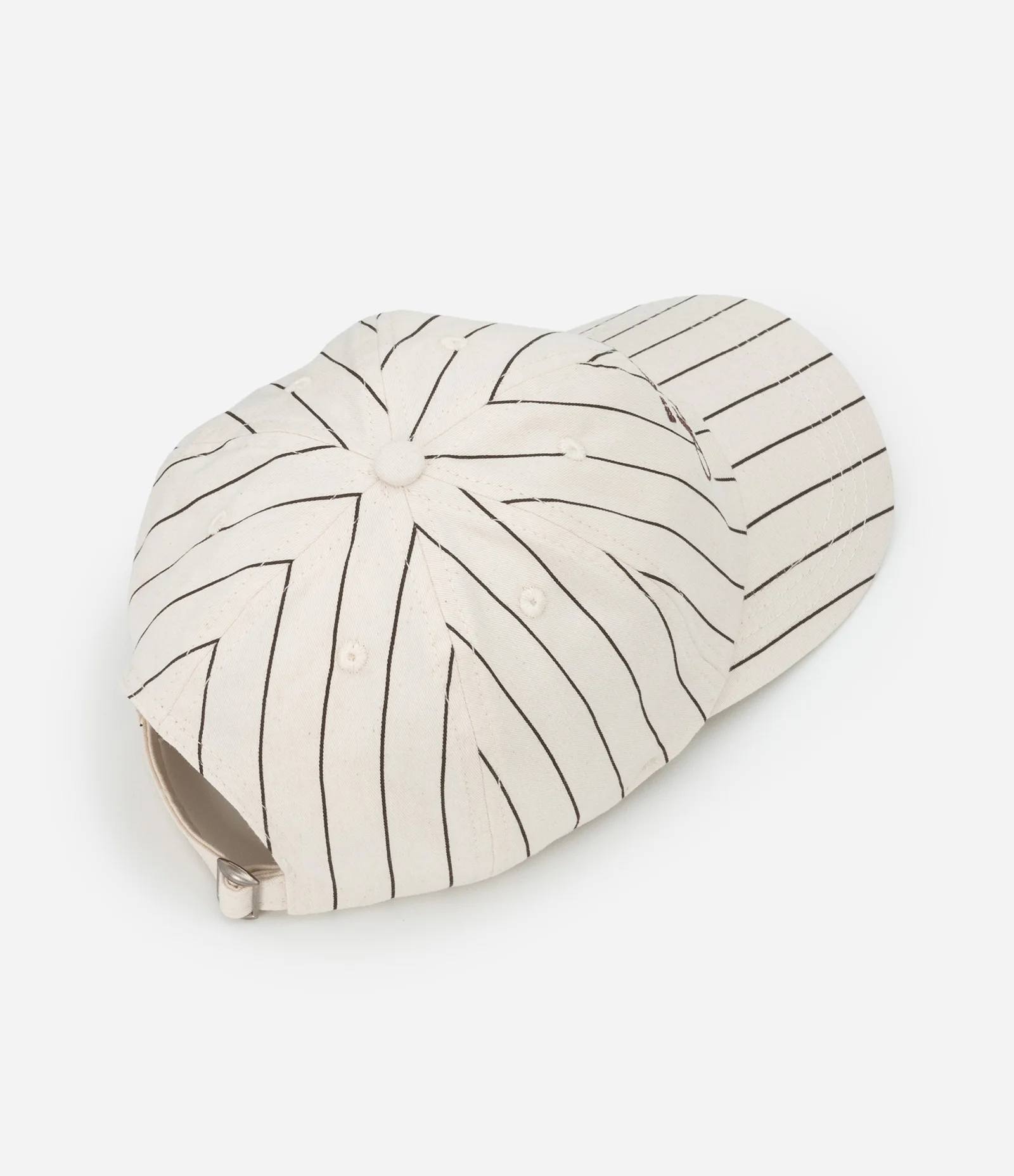 Boné Aba Curva em Sarja com Estampa Listrada e Bordado Monte Carlo Off White 2