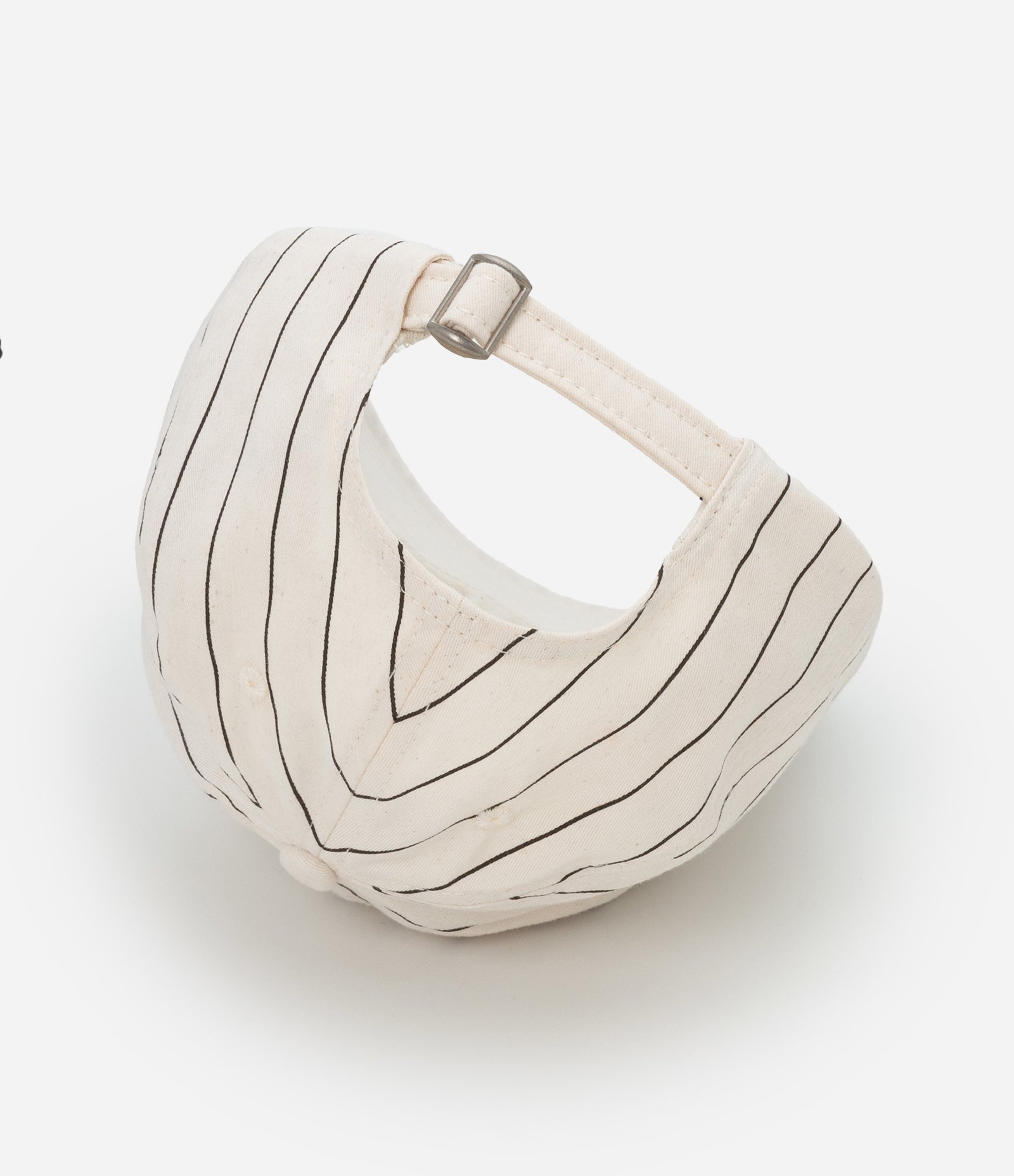 Boné Aba Curva em Sarja com Estampa Listrada e Bordado Monte Carlo Off White 3