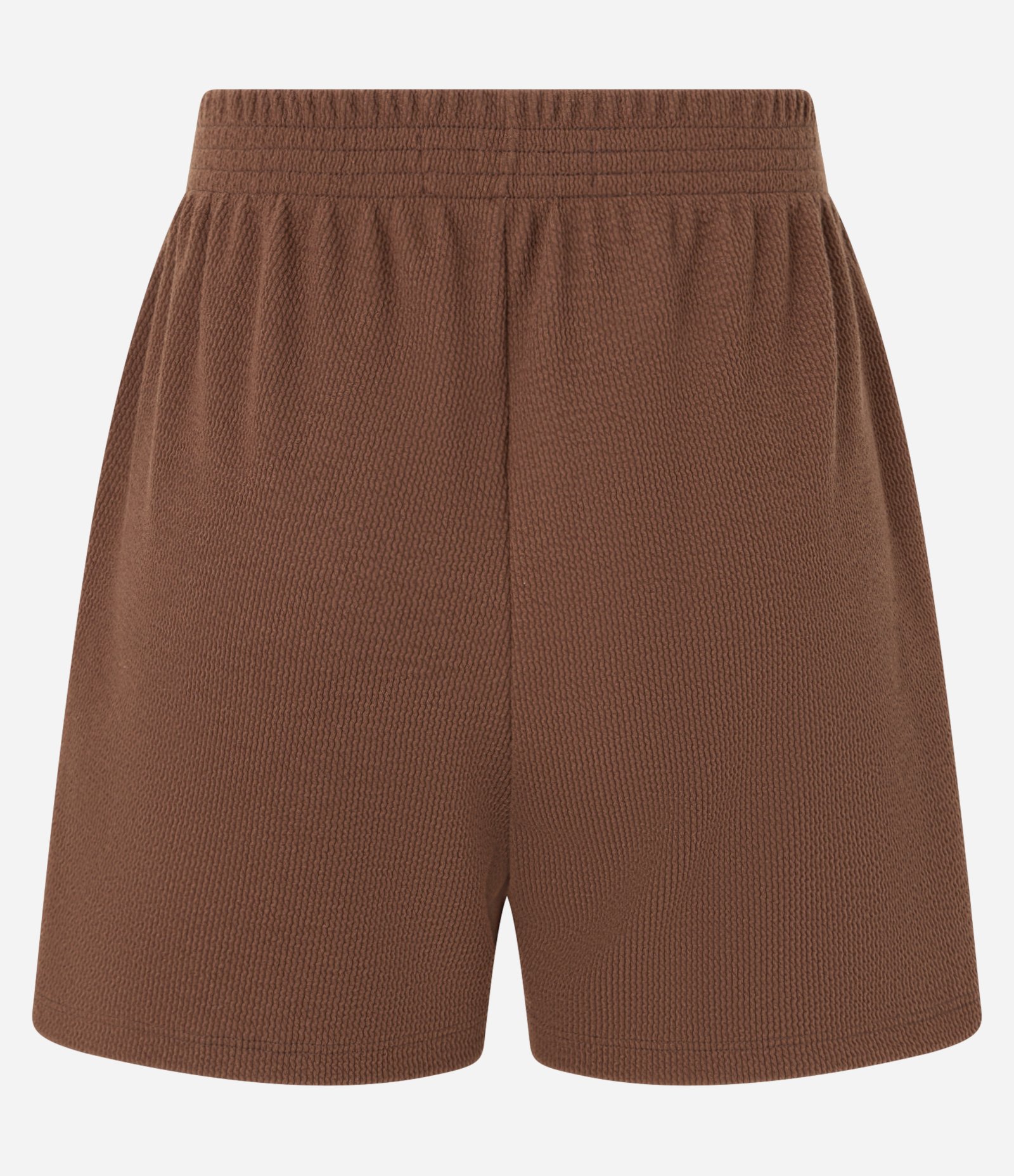 Short em Ribana com Bolsos Laterais Marrom 7