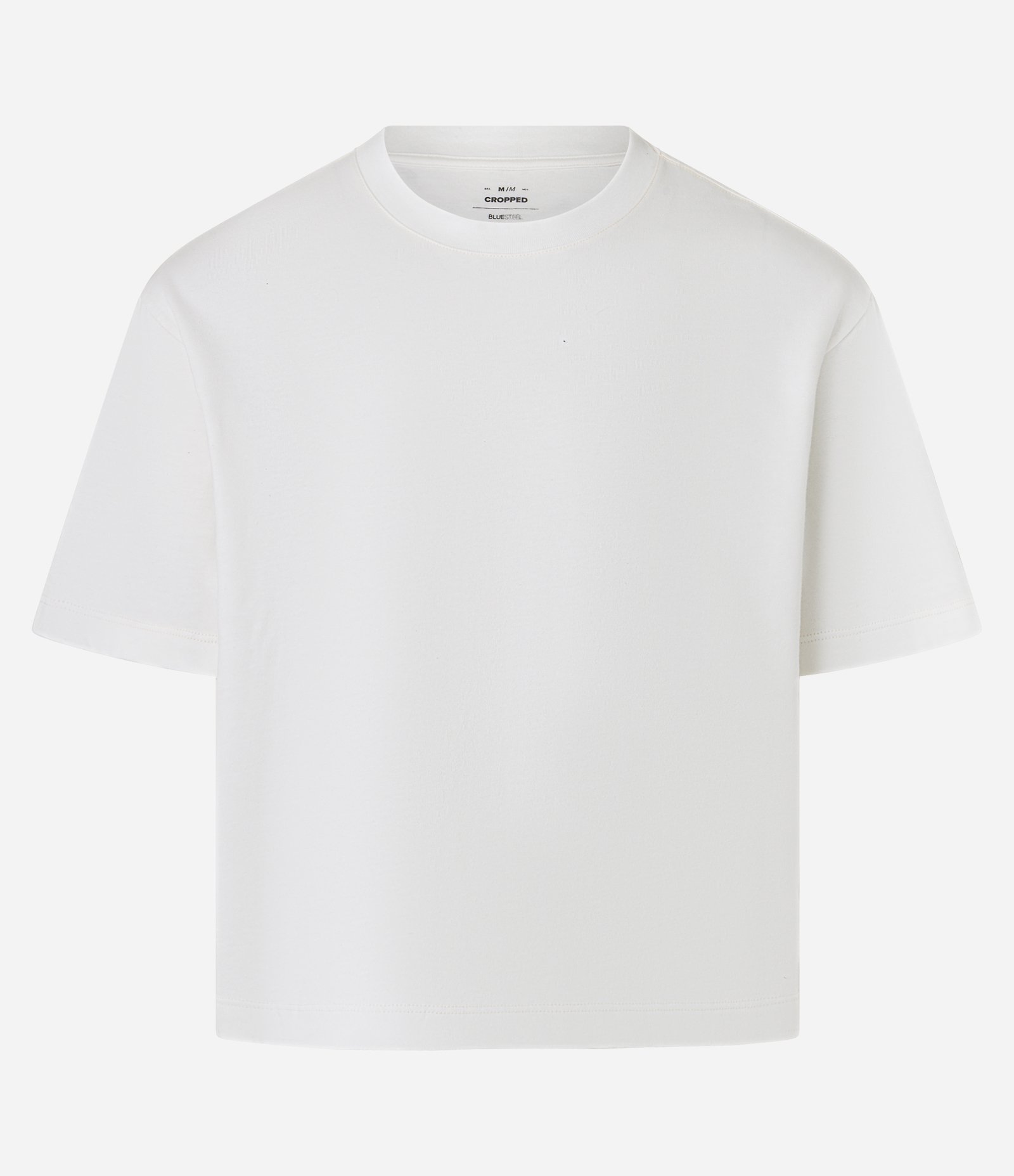 Camiseta Cropped em Malhão Branco 5