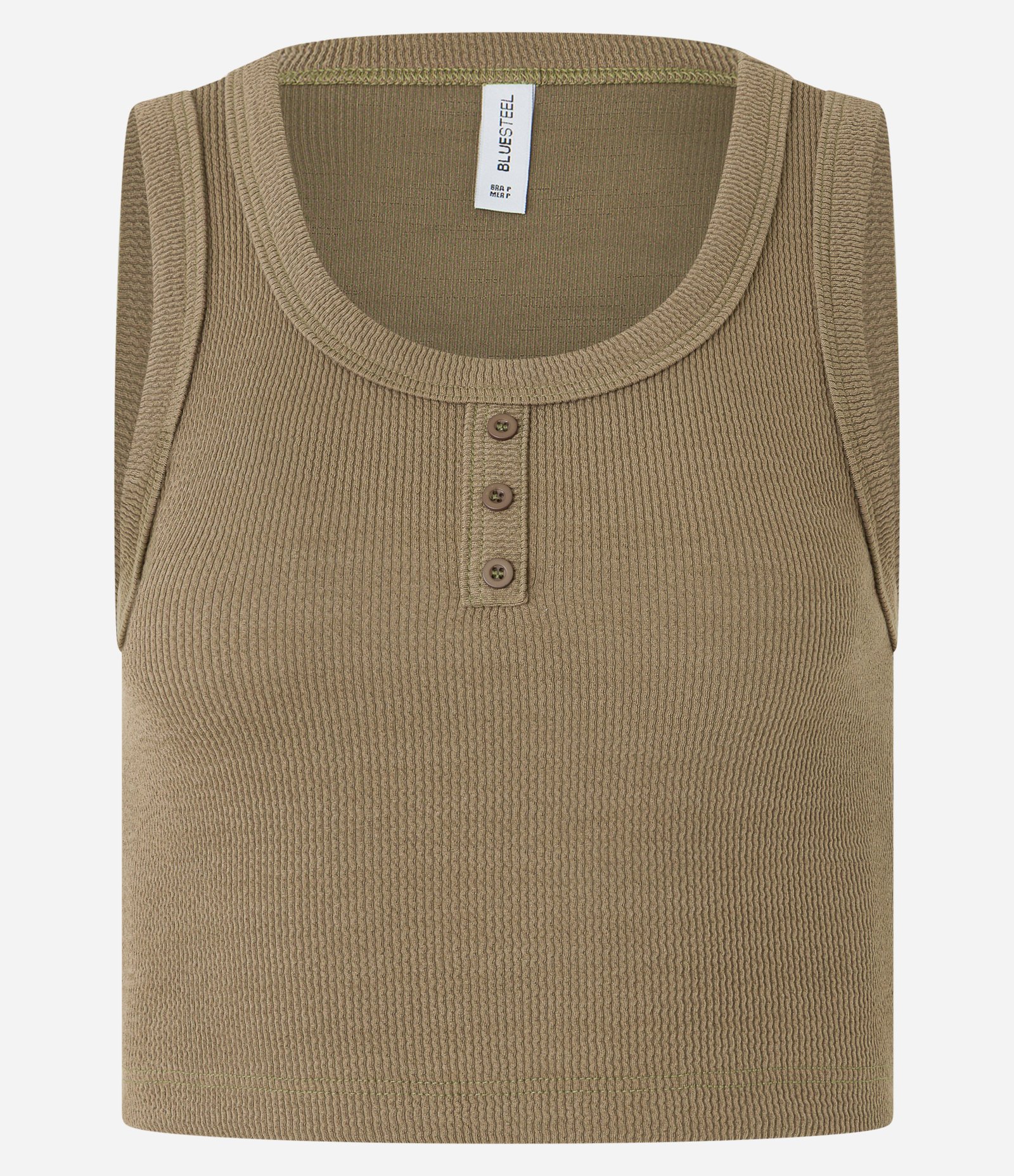 Blusa em Ribana com Botões Frontais Verde 6