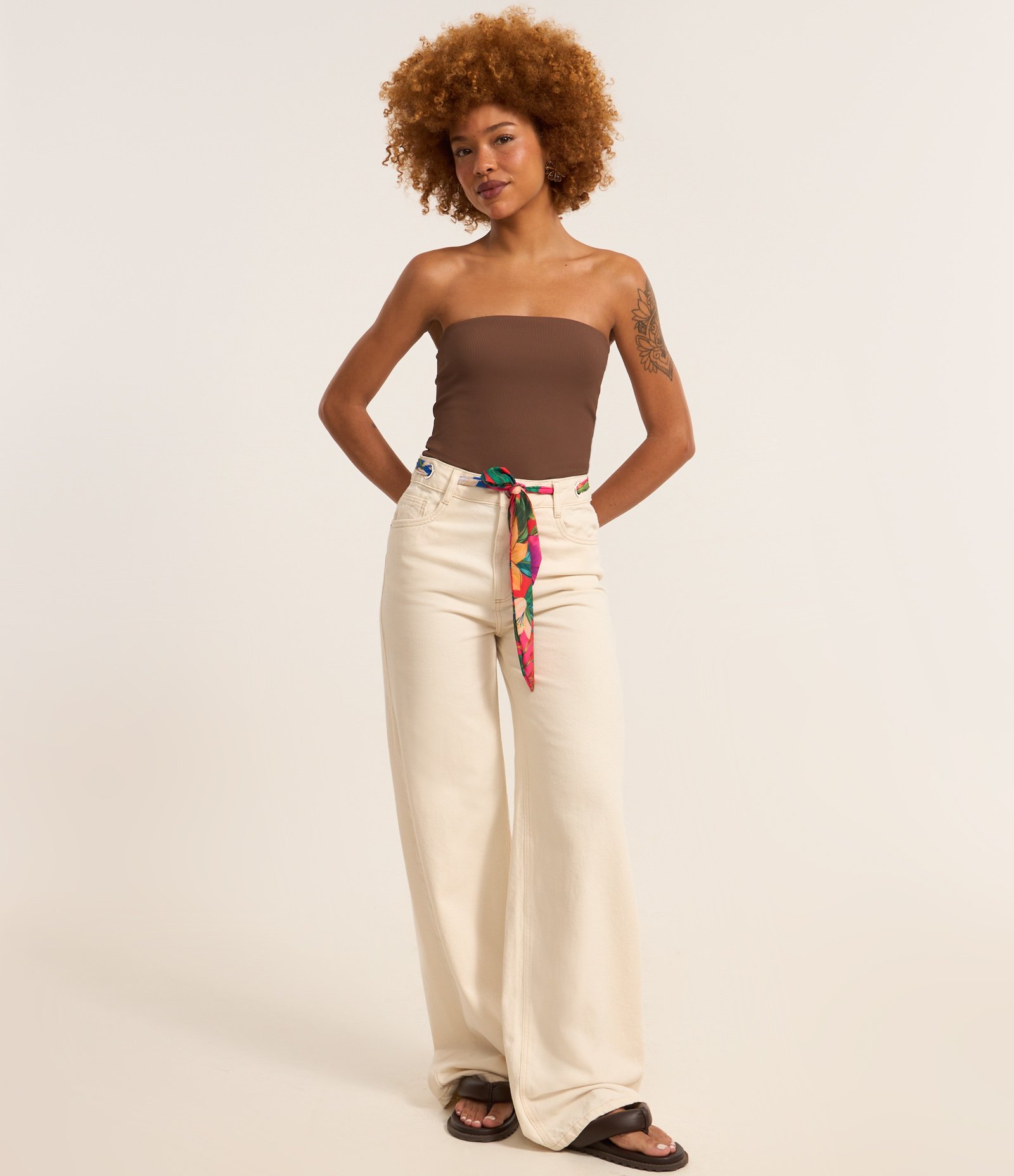 Body em Ribana Tomara que Caia Marrom 2