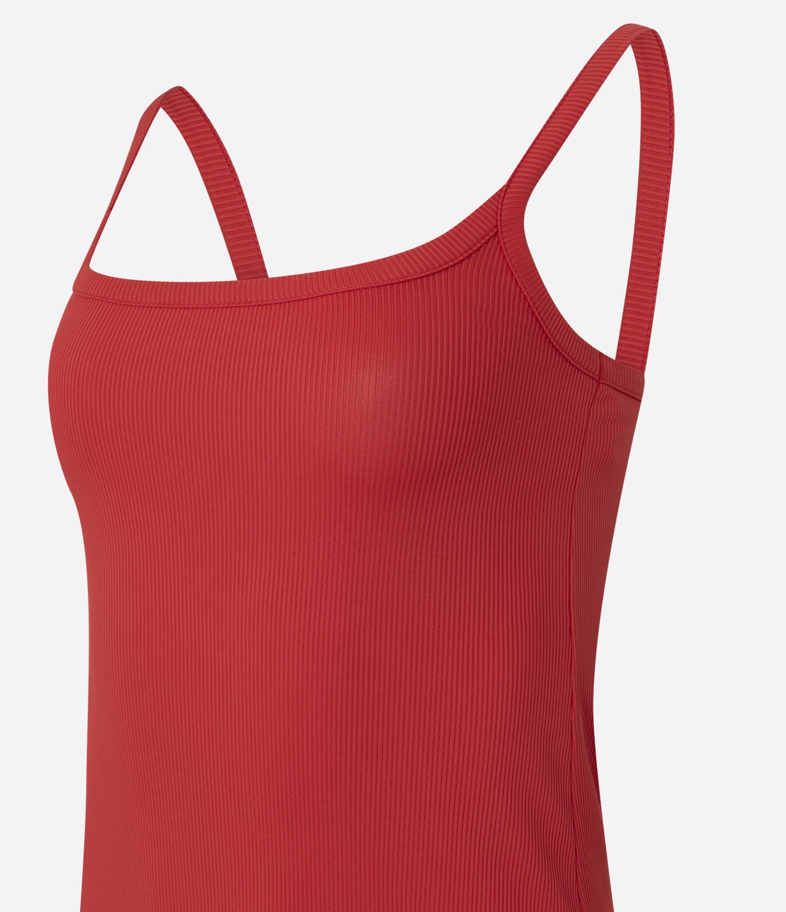 Vestido Evasê em Ribana com Alcinhas Vermelho 6