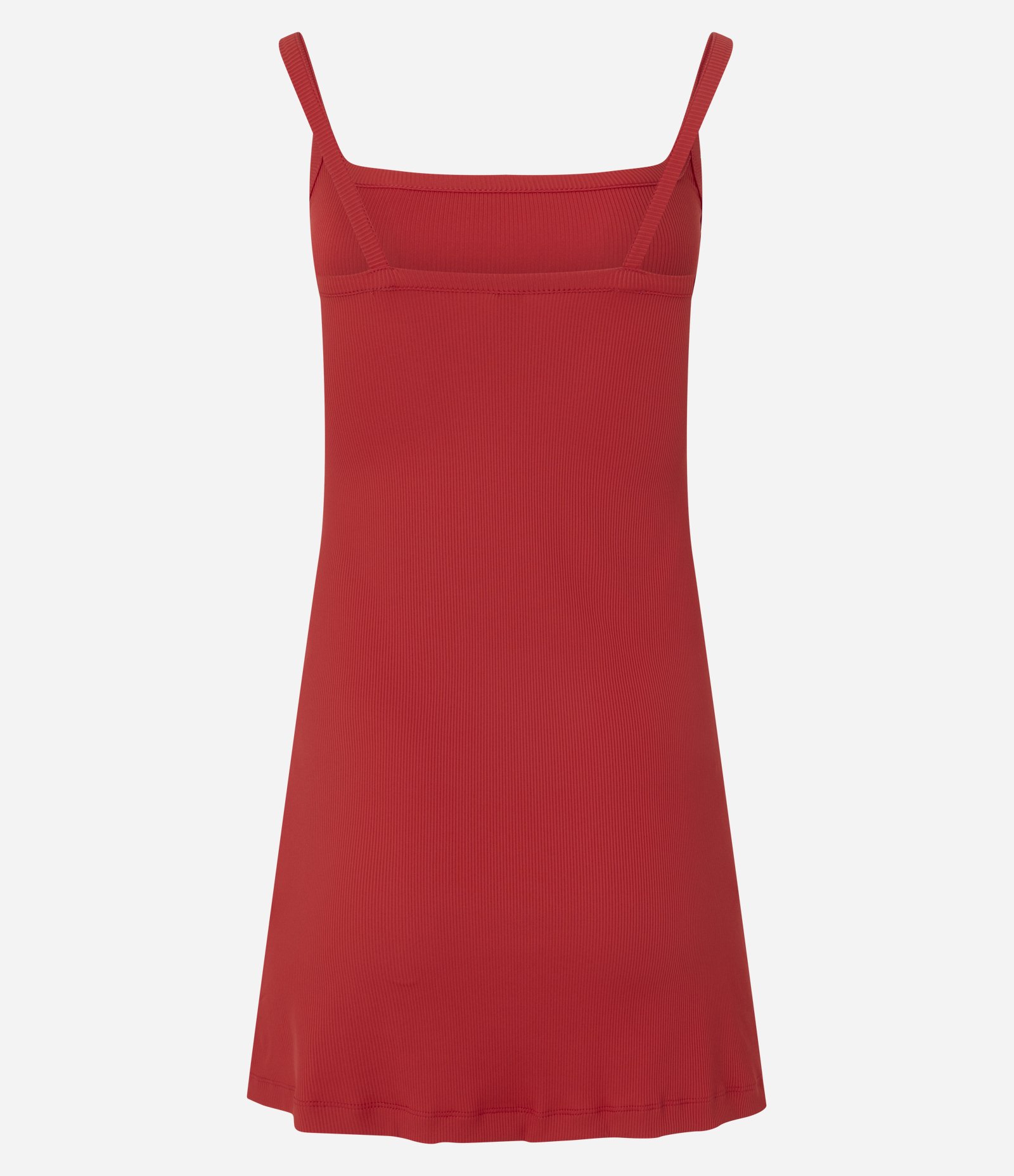 Vestido Evasê em Ribana com Alcinhas Vermelho 7