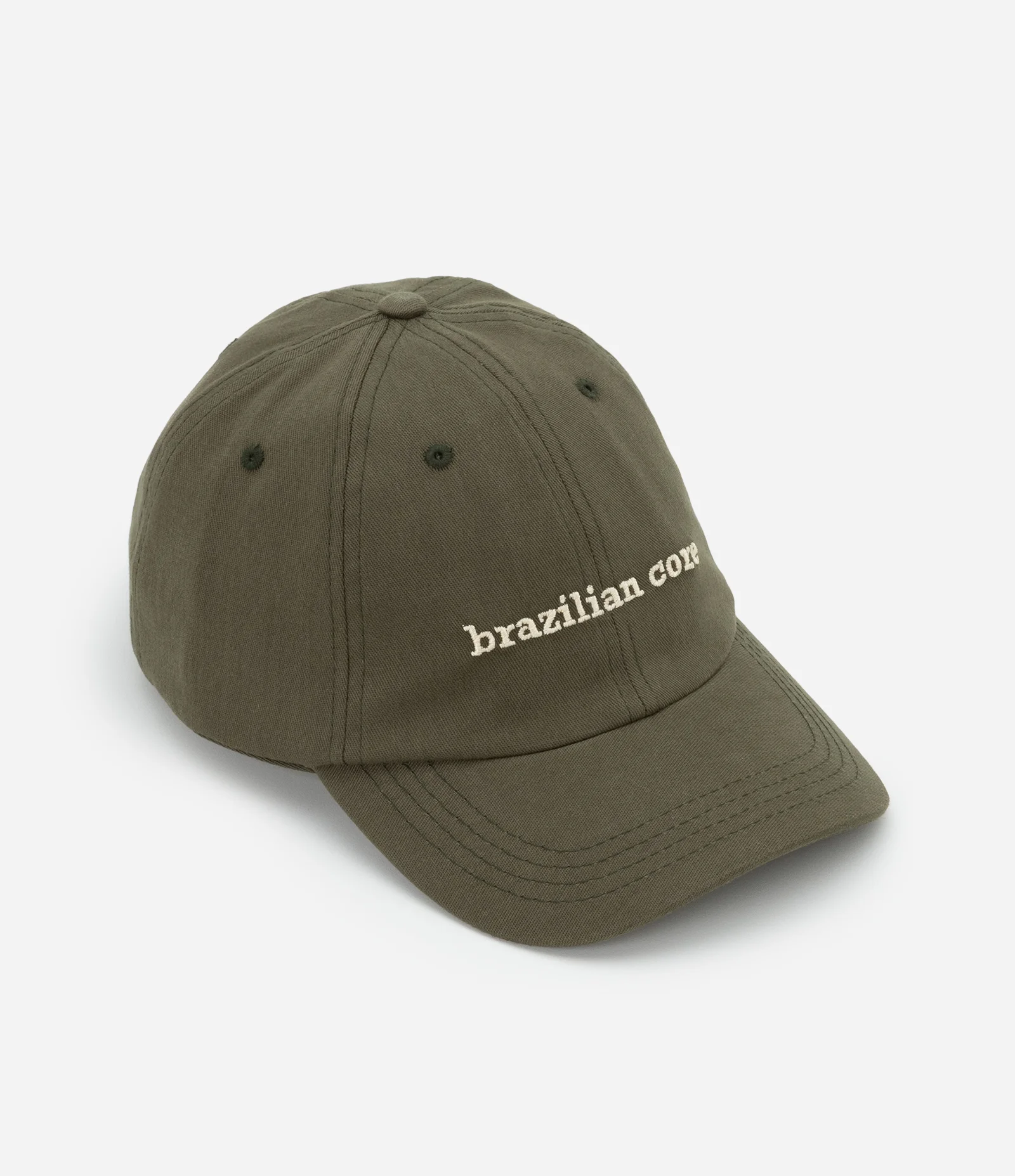 Boné Aba Curva em Sarja com Bordado Brazilian Core Verde 2