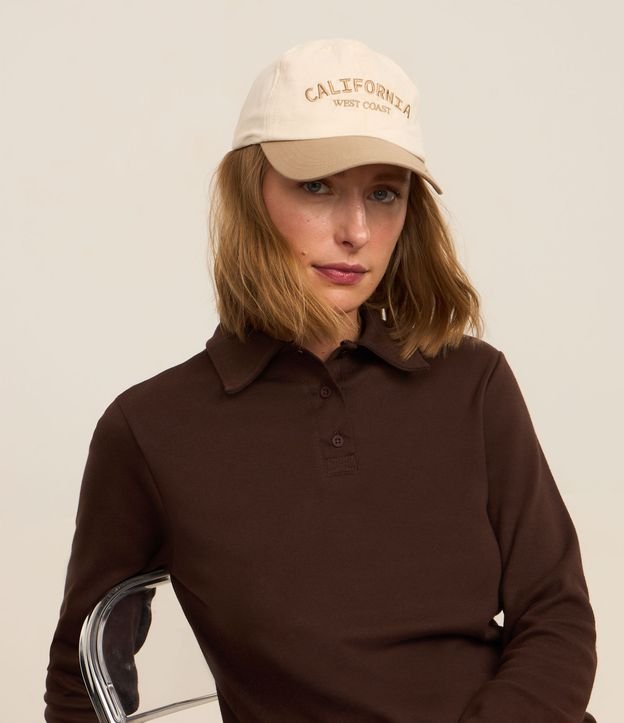 Boné Aba Curva em Sarja com Bordado California