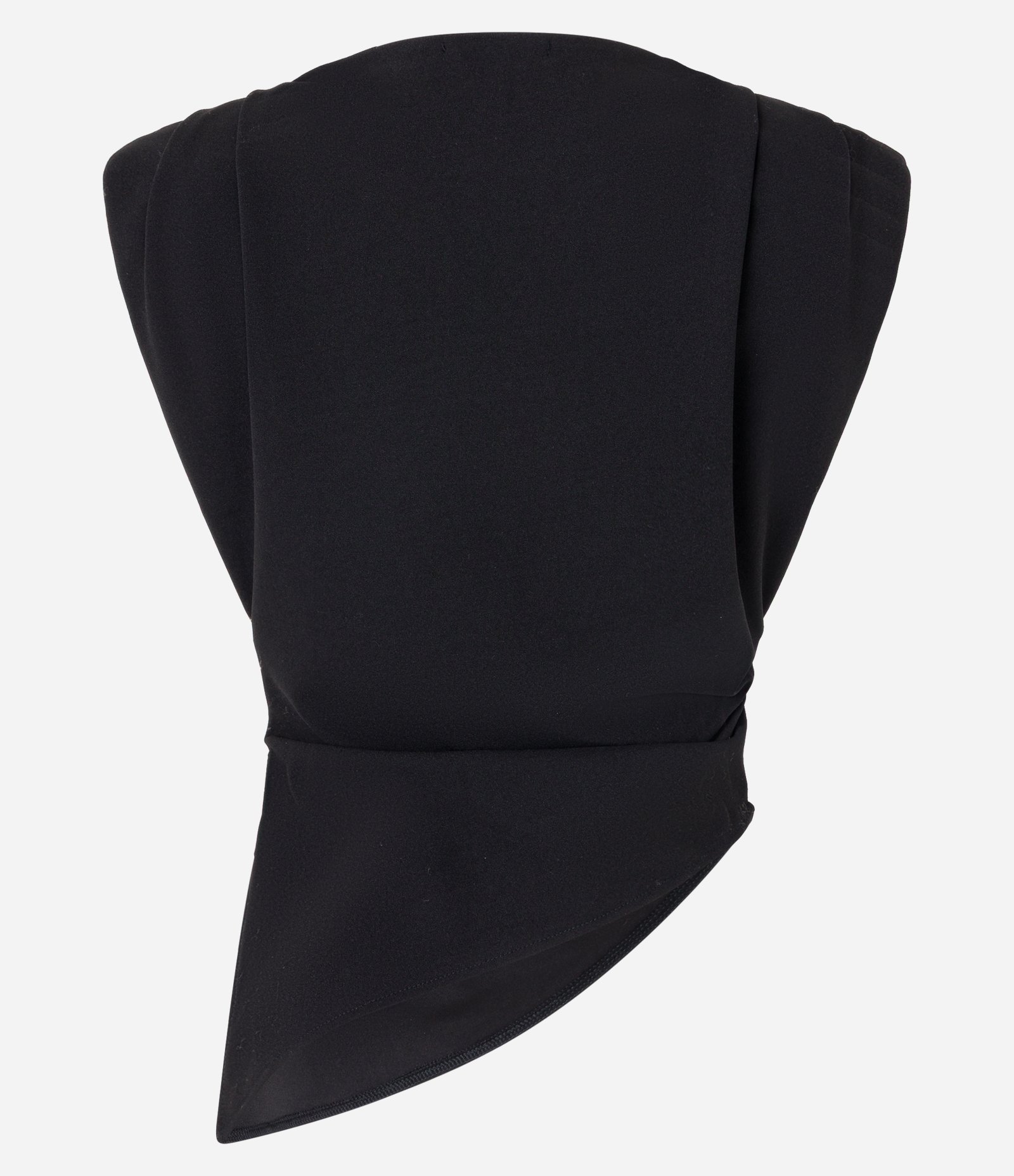 Blusa em Crepe com Pregas no Ombro e Ombreiras Preto 8