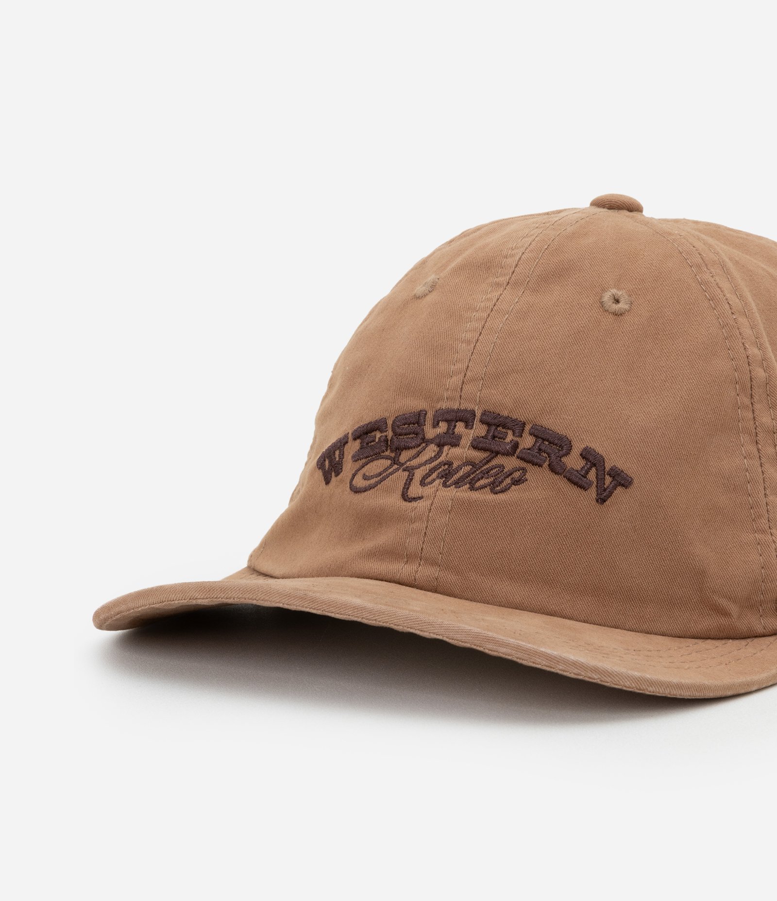 Boné Aba Curva em Sarja com Bordado Western Rodeo Marrom 6