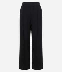 Calça Reta em Ponto Roma com Cós Alfaiatado