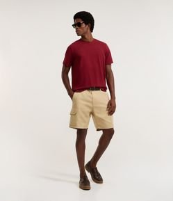 Camiseta Casual em Algodão com Textura Piquet