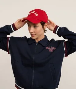 Boné Aba Curva em Sarja com Patch Paris