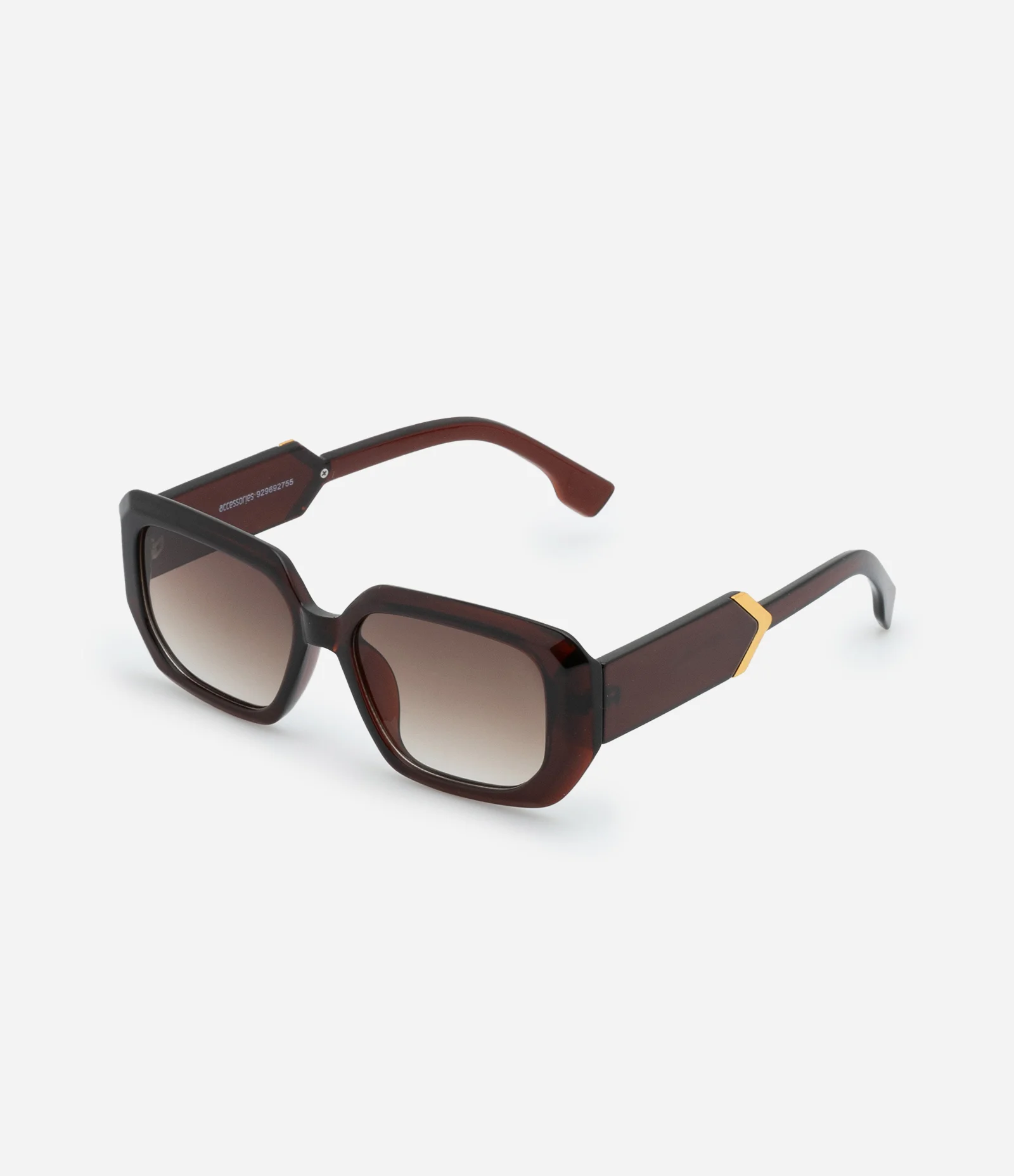 Óculos de Sol Quadrado com Lentes Degrade Marrom 1