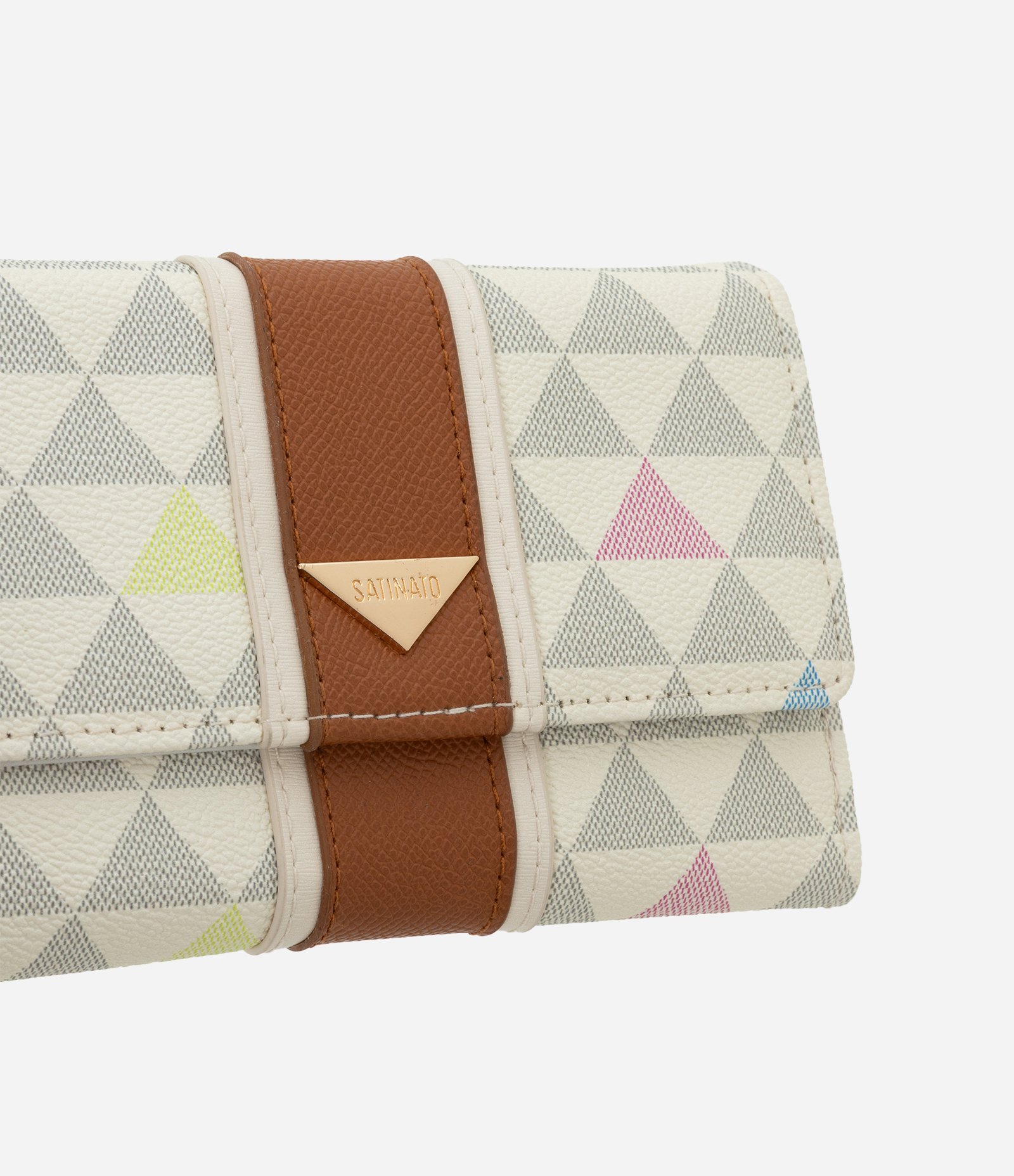 Carteira Envelope Média com Estampa Triangular Off White 4