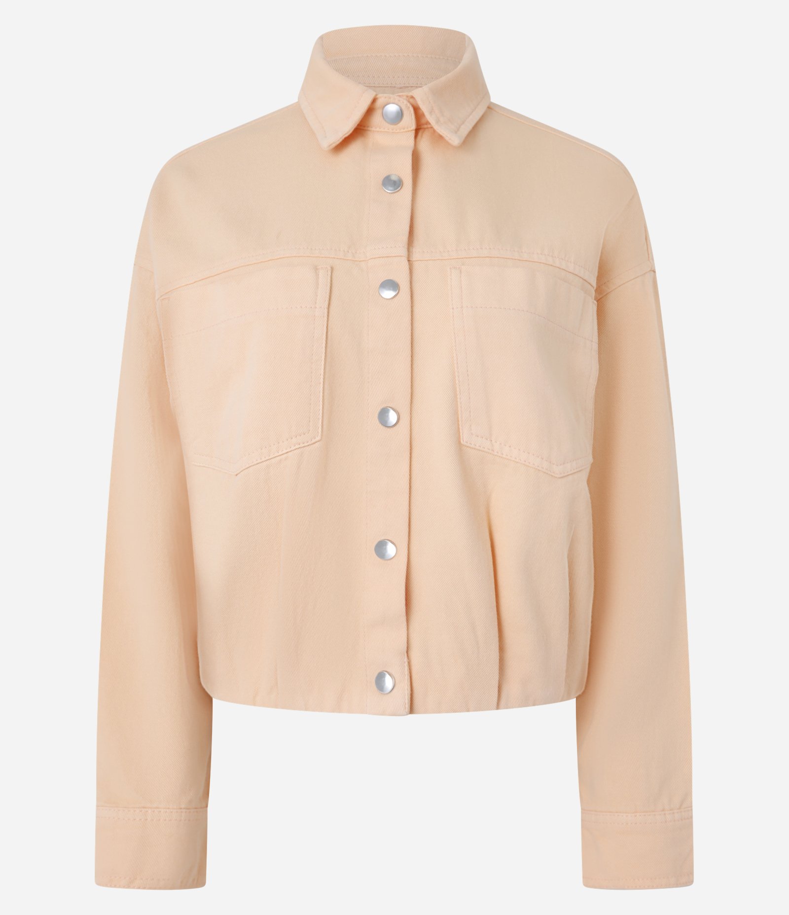 Jaqueta Bomber em Sarja com Recortes e Bolsos Frontais Laranja 5