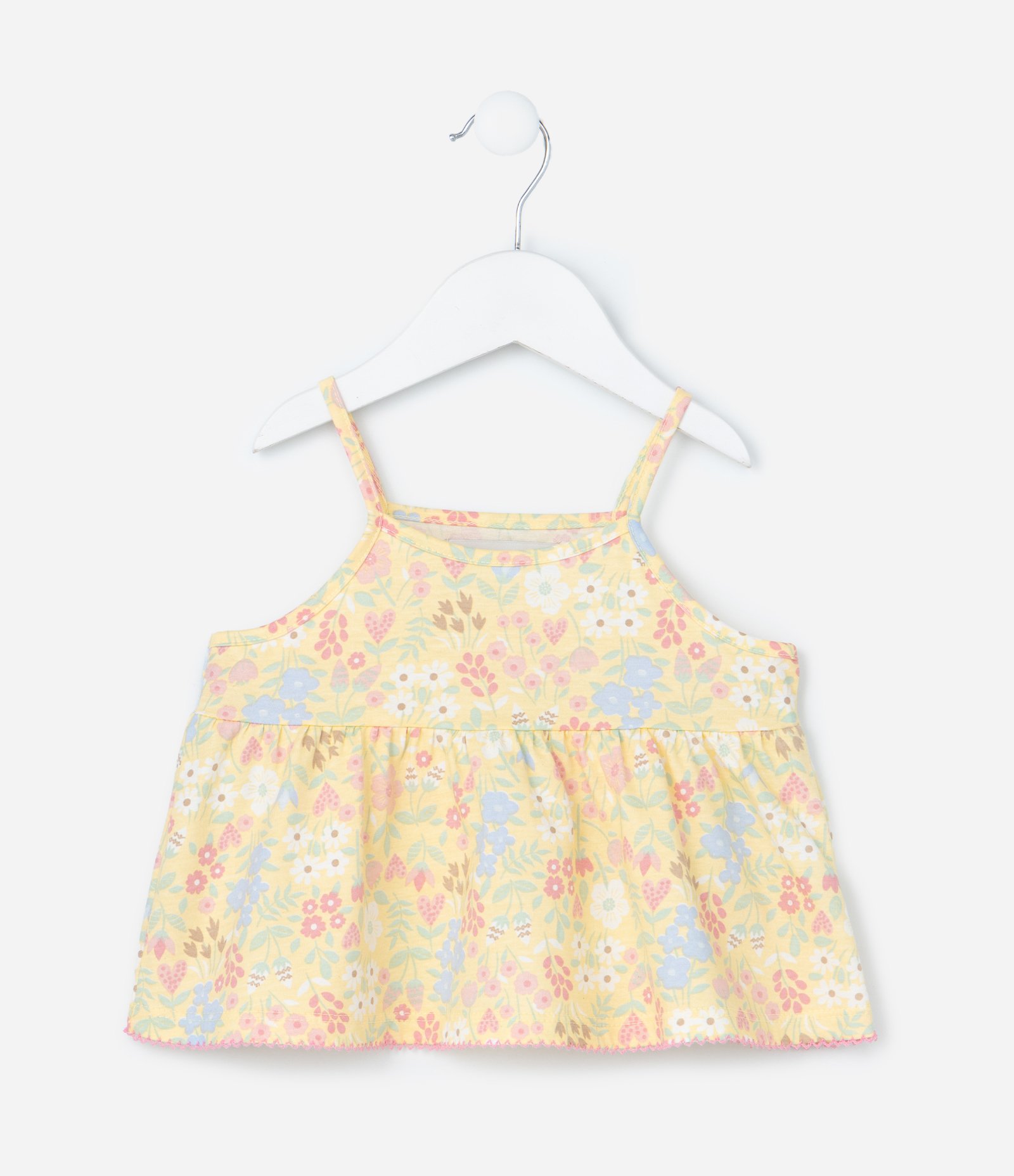 Conjunto Infantil com Estampa Floral - Tam 1 a 6 Anos Amarelo 5