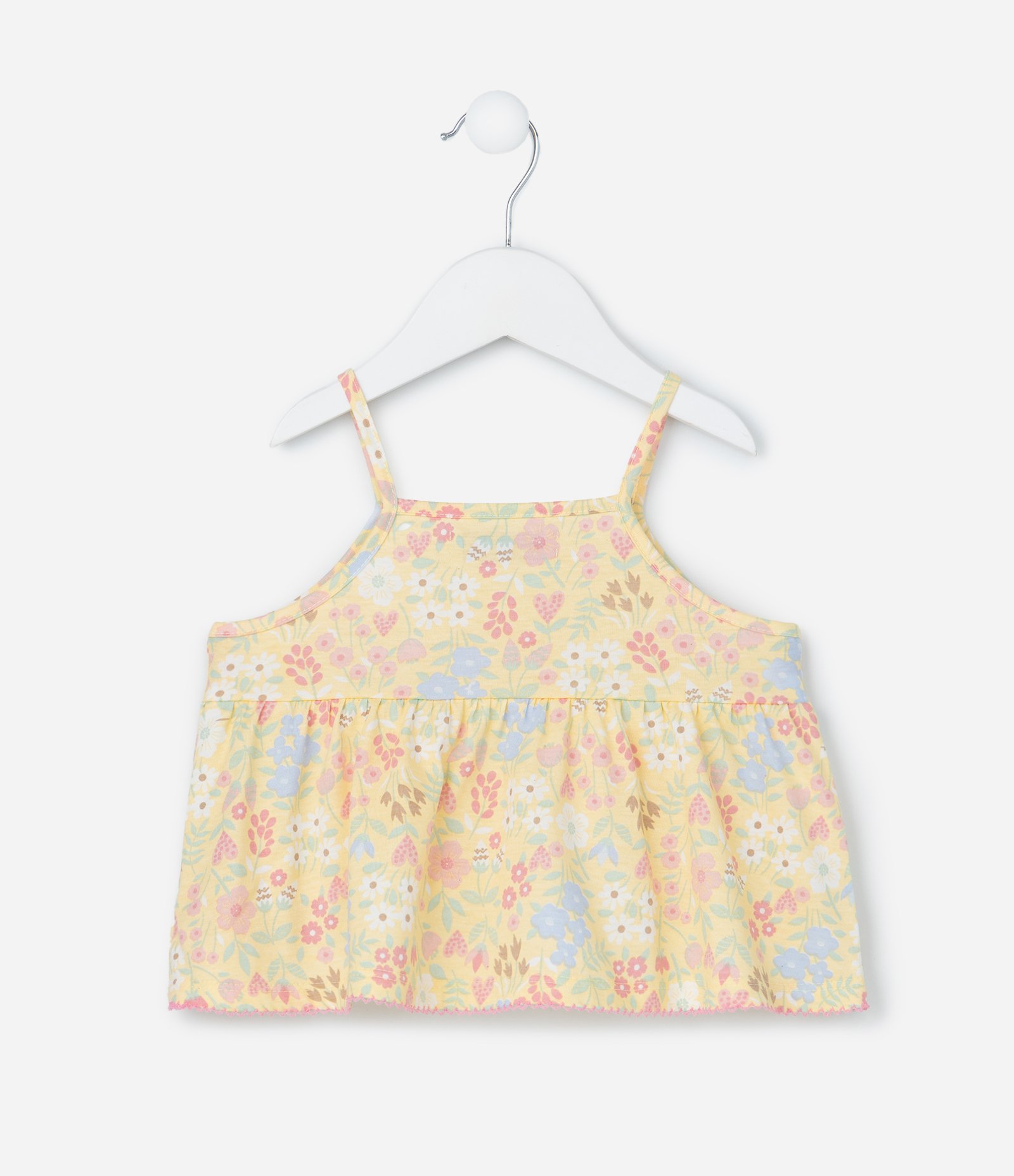 Conjunto Infantil com Estampa Floral - Tam 1 a 6 Anos Amarelo 6