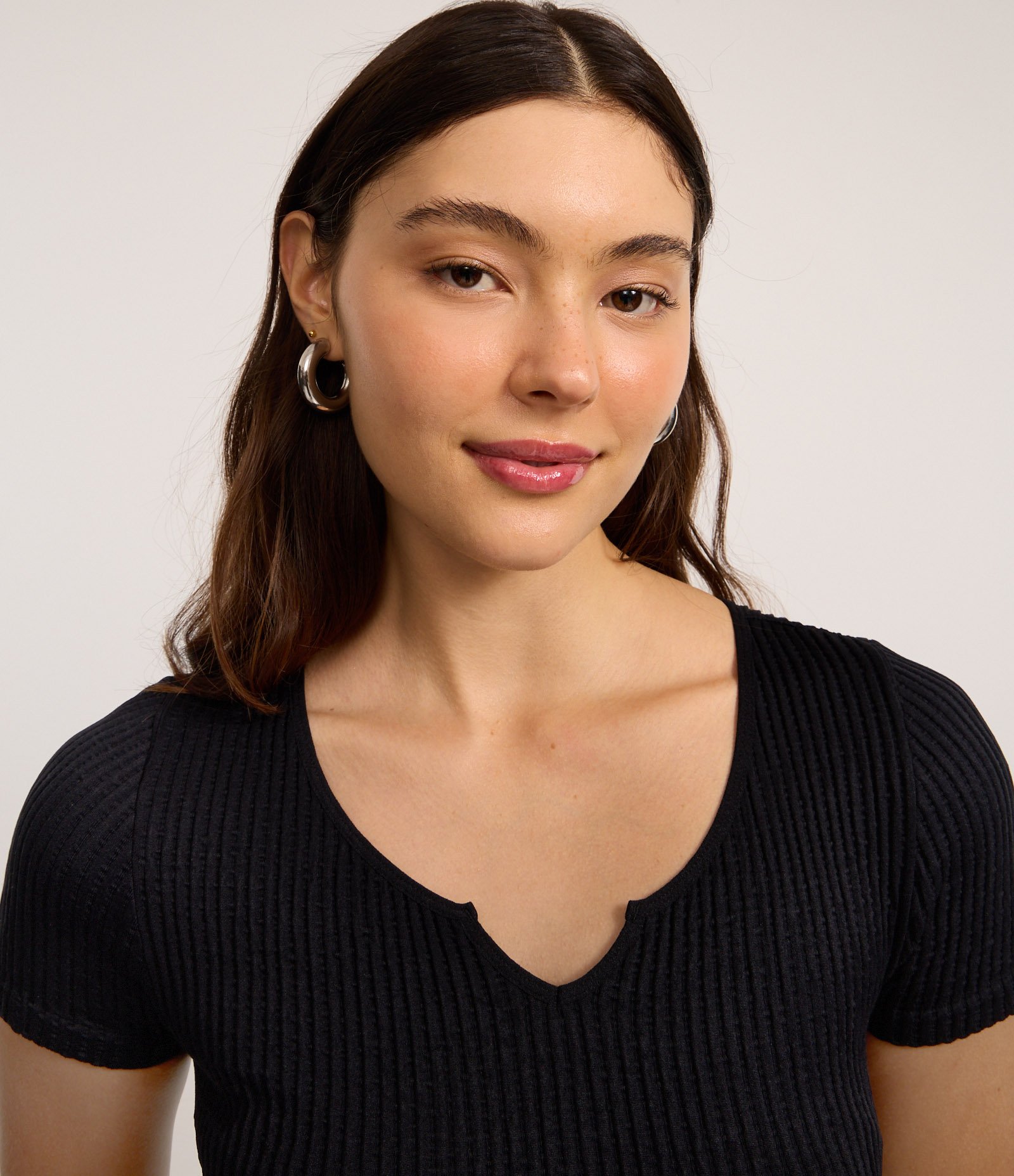 Body Seamless com Textura Canelada Preto 3