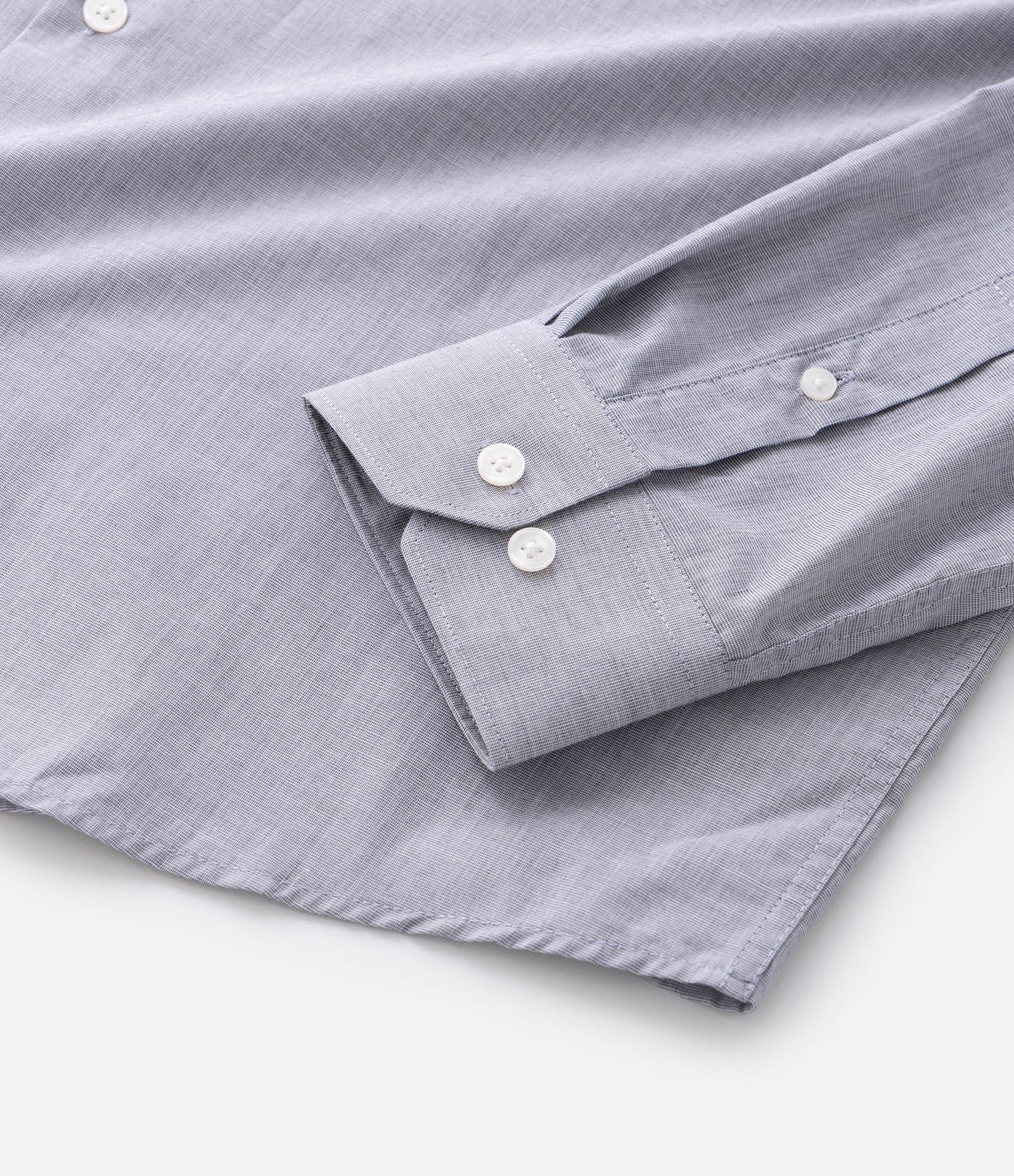 Camisa Regular Básica em Algodão com Fil a Fil Cinza 4