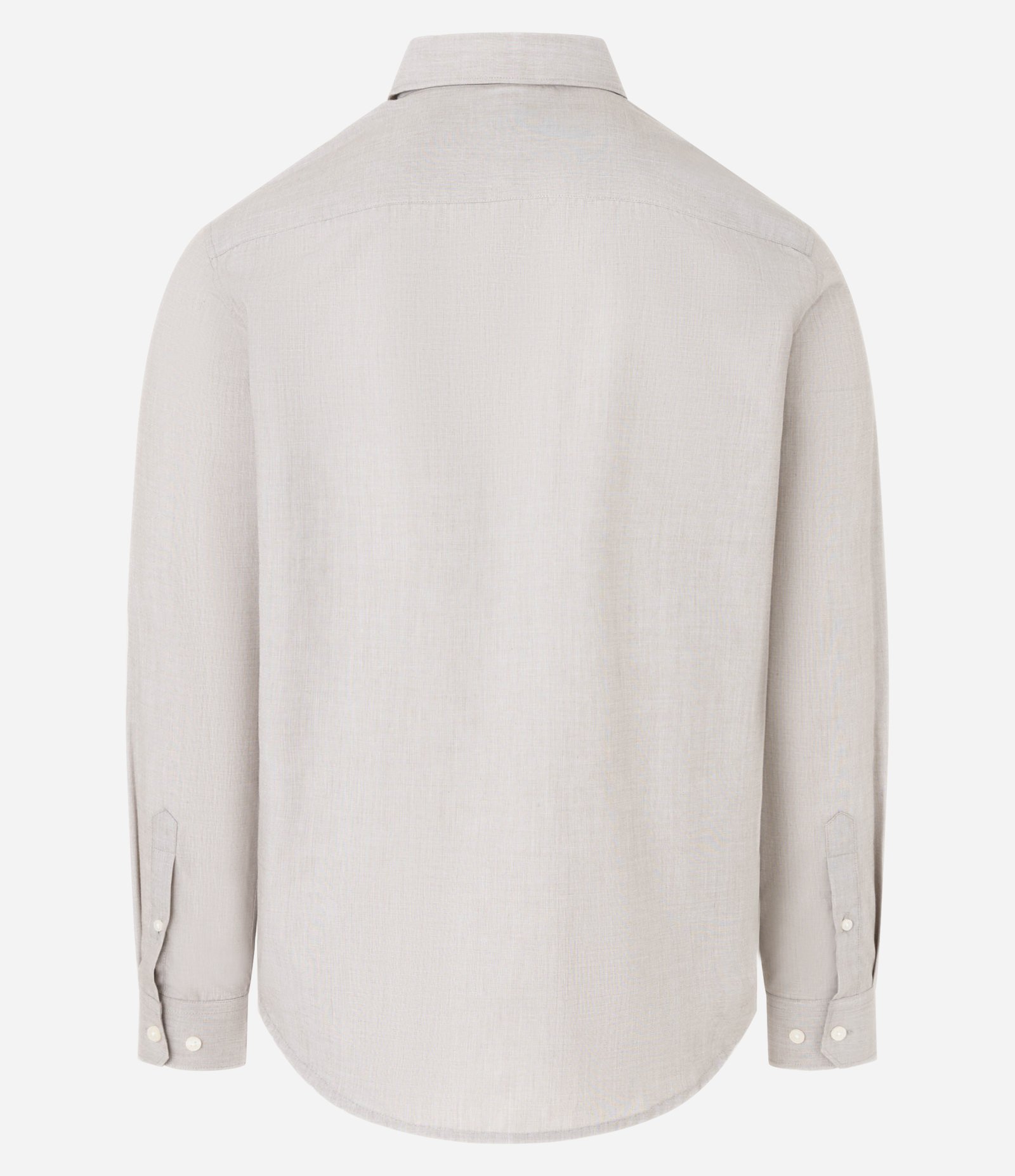 Camisa Regular Básica em Algodão com Fil a Fil Bege Claro 2