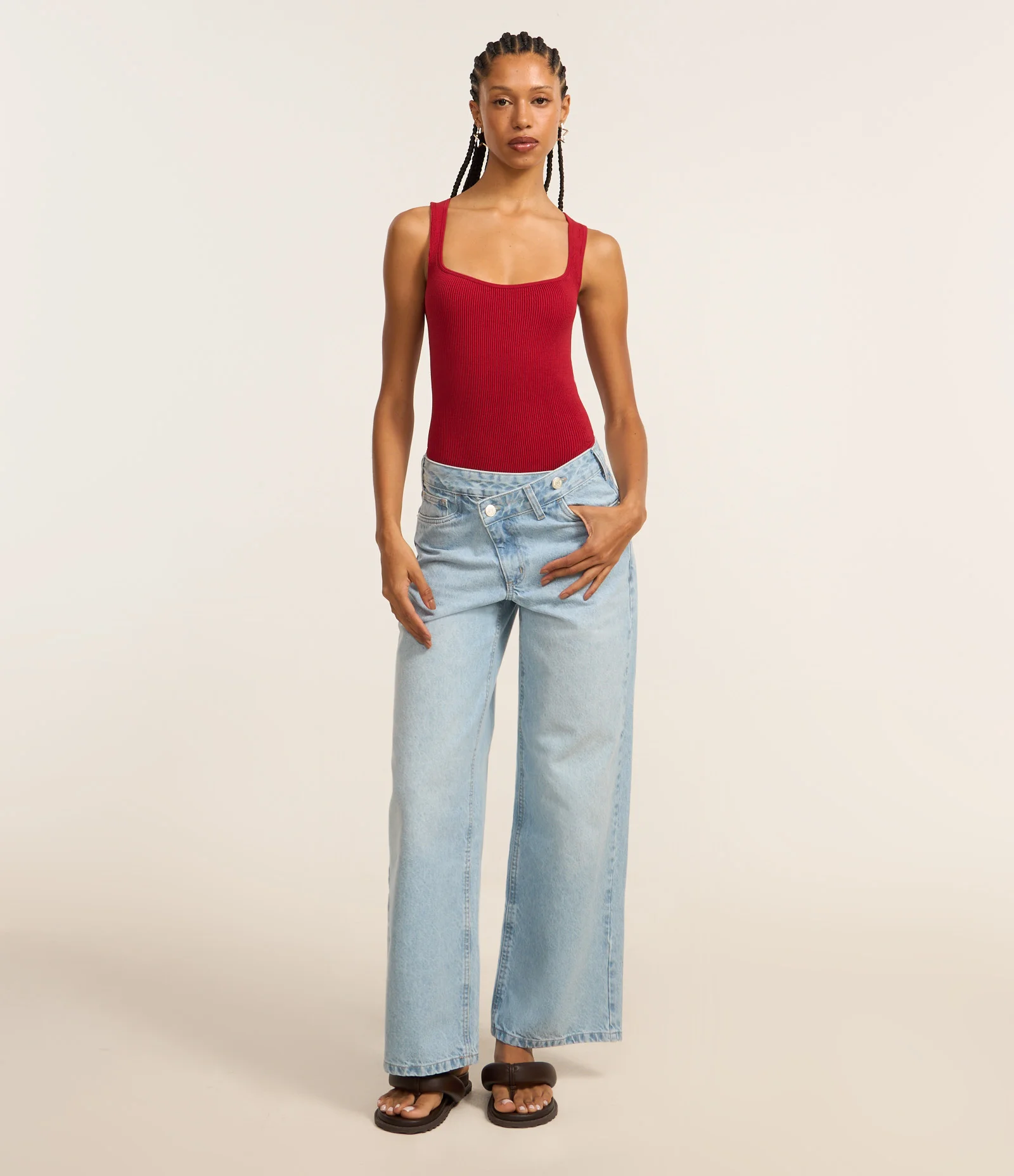 Body Regata Seamless com Textura Vermelho 2