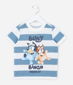 Camiseta Infantil com Estampa Bluey e Bingo - Tam 2 a 6 Anos