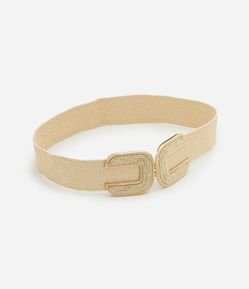 Cinto Largo em Ráfia com Elástico Boho Romântico