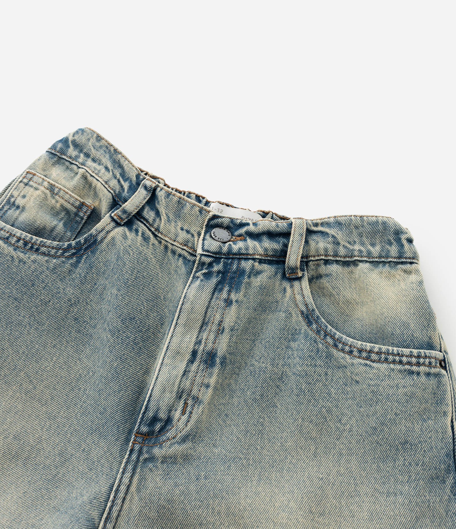 Bermuda Baggy Infantil Jeans - Tam 5 a 14 Anos Azul 5