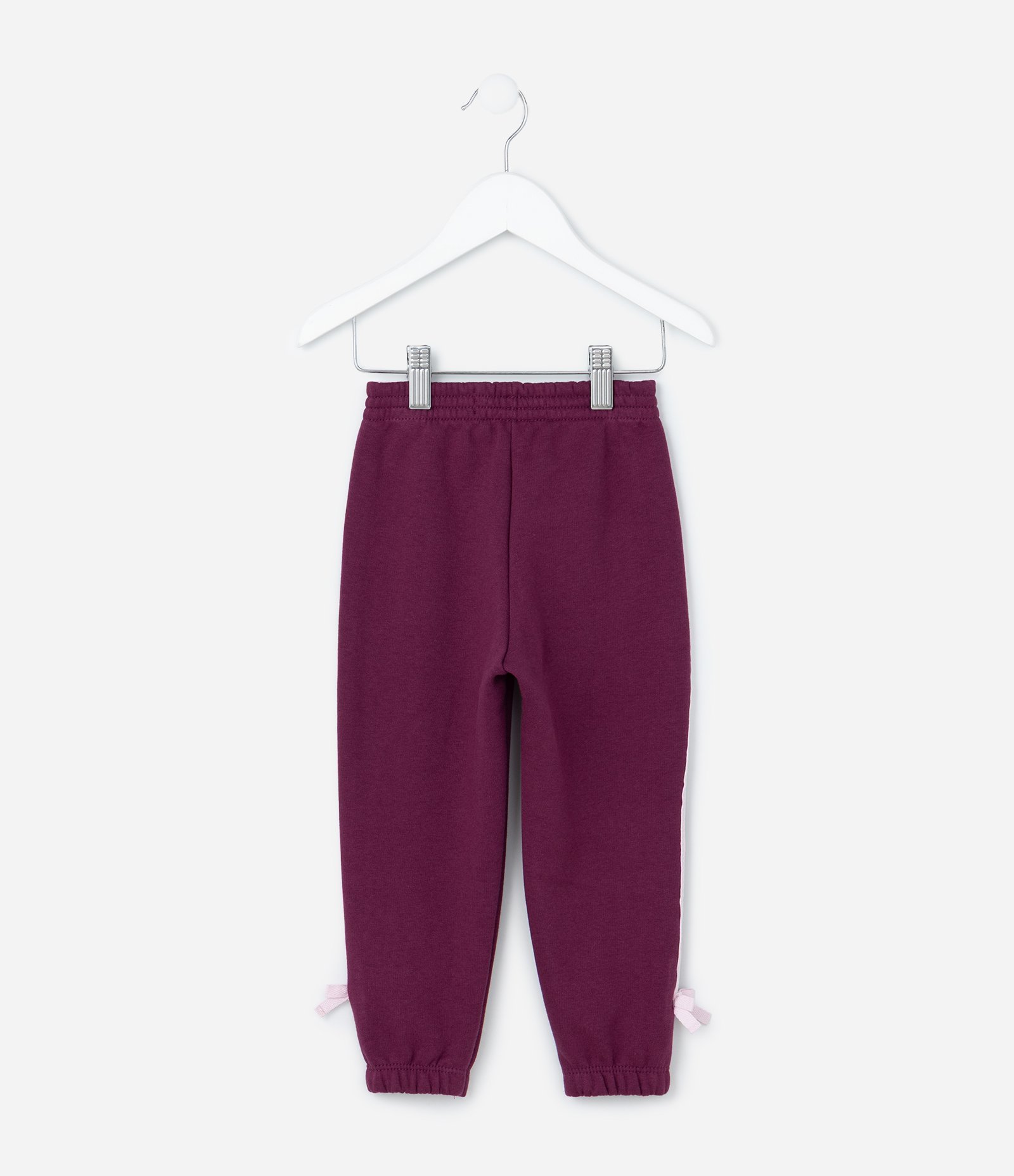 Calça Jogger Infantil Quentinha com Lacinhos Aplicados - Tam 1 a 6 Anos Roxo 2