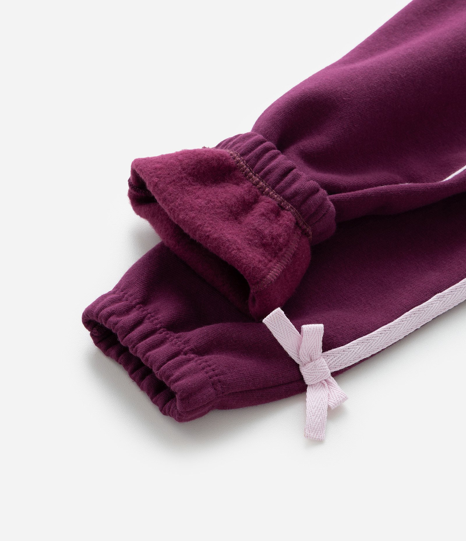 Calça Jogger Infantil Quentinha com Lacinhos Aplicados - Tam 1 a 6 Anos Roxo 4