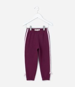 Calça Jogger Infantil Quentinha com Lacinhos Aplicados - Tam 1 a 6 Anos