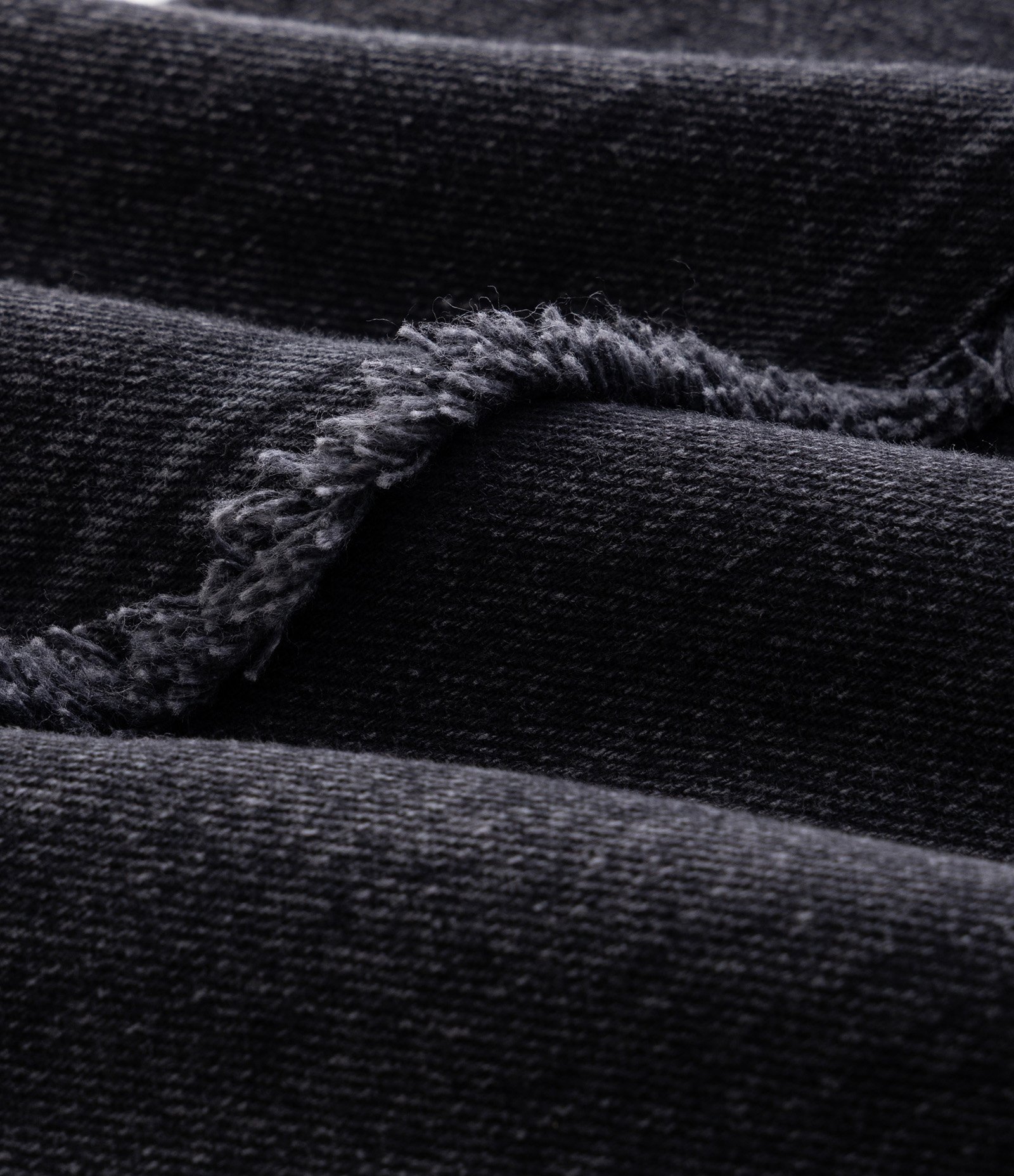 Calça Super Baggy em Jeans com Detalhes Desfiados Preto 7
