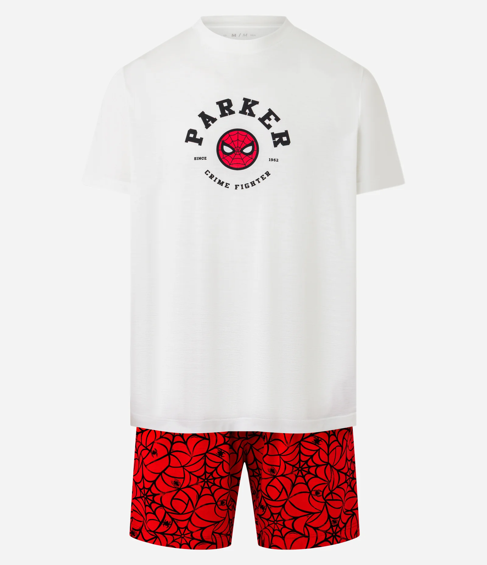 Pijama Curto com Estampa Lettering Homem Aranha Vermelho/Branco 4
