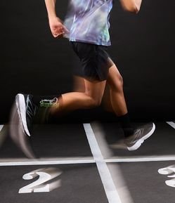 Meia Cano Alto em Poliamida com Lettering Running Culture