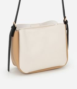 Bolsa Bucket Pequena com Contraste de Cores