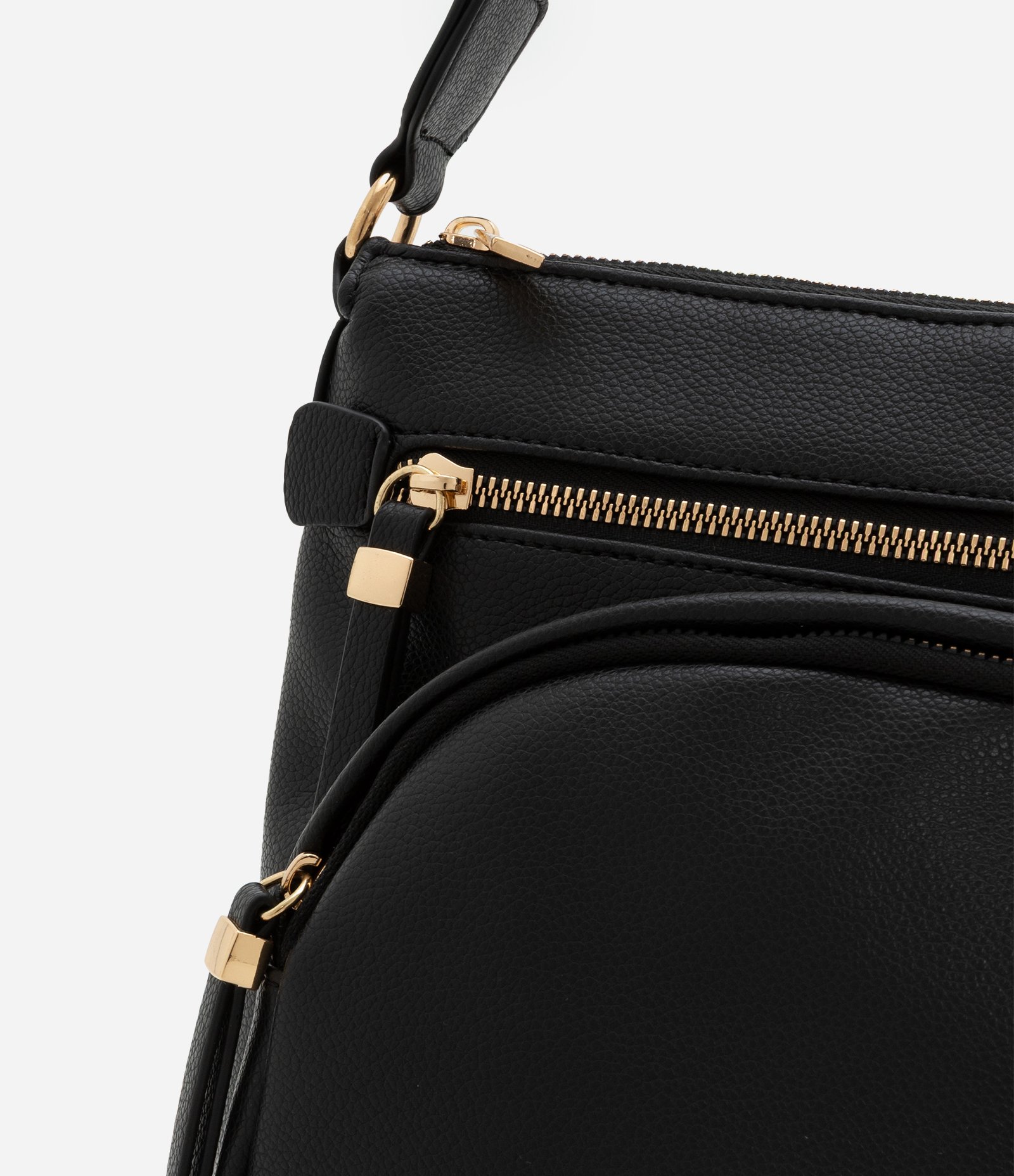 Bolsa Postman Média com Bolso Frontal e Alça em Gorgorão Preto 5