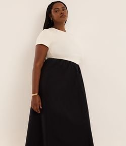 Vestido Midi em Ribana Bicolor Curve & Plus Size