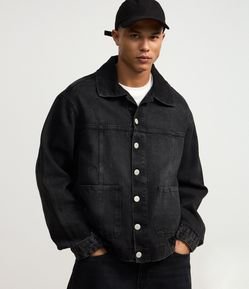 Jaqueta Boxy em Jeans Estonada