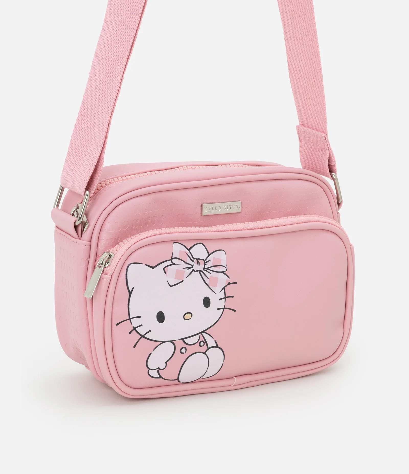 Bolsa Transversal Infantil com Estampa Hello Kitty - Tam Único Rosa 1