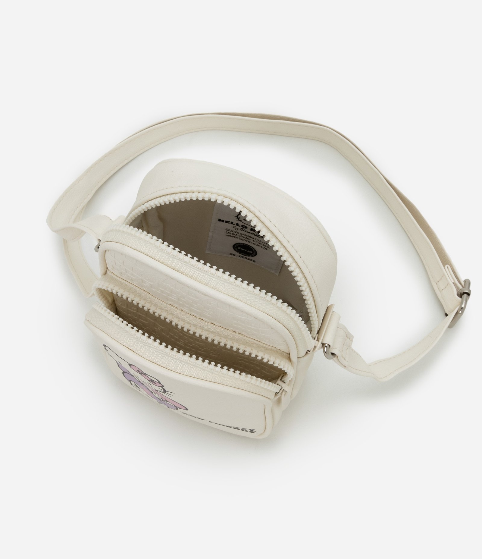 Bolsa Infantil Shouder Bag com Estampa Hello Kitty e Amigos - Tam Único Off White 5