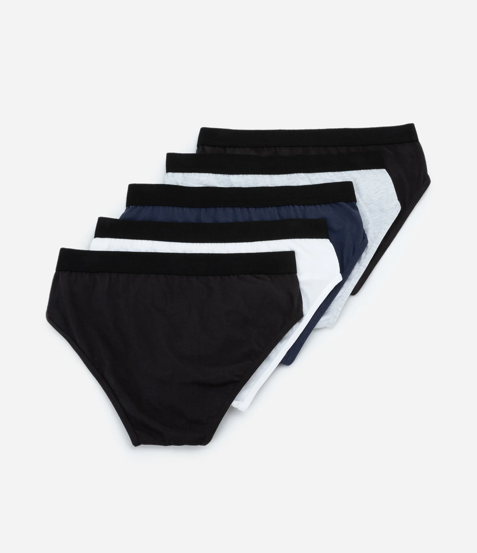 Kit 05 Cuecas Slip em Algodão com Elástico Aparente Del Rio Sortido 3