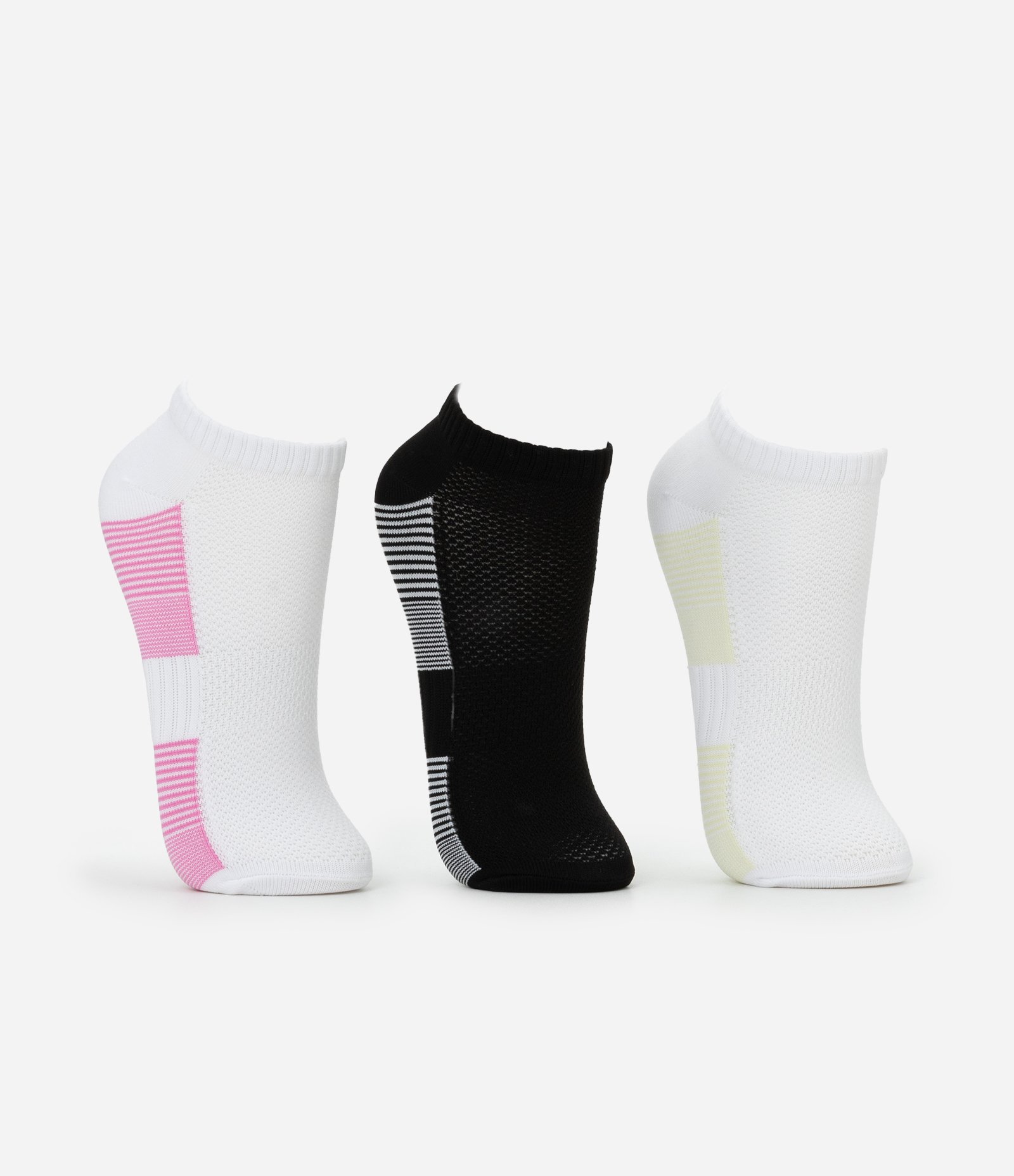 Kit 03 Meias Cano Baixo Esportivas em Poliamida Multicores 2