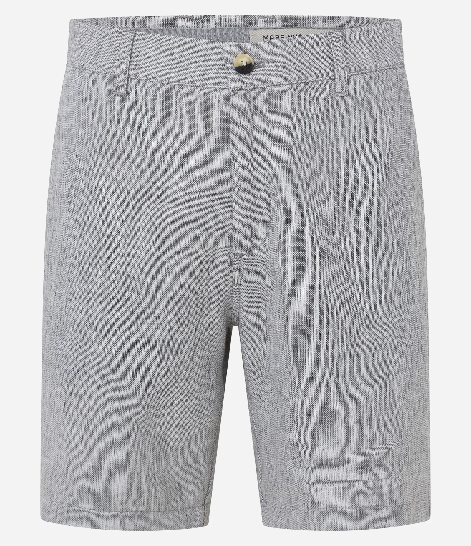 Bermuda Slim Texturizada em Linho com Algodão Cinza Médio 1