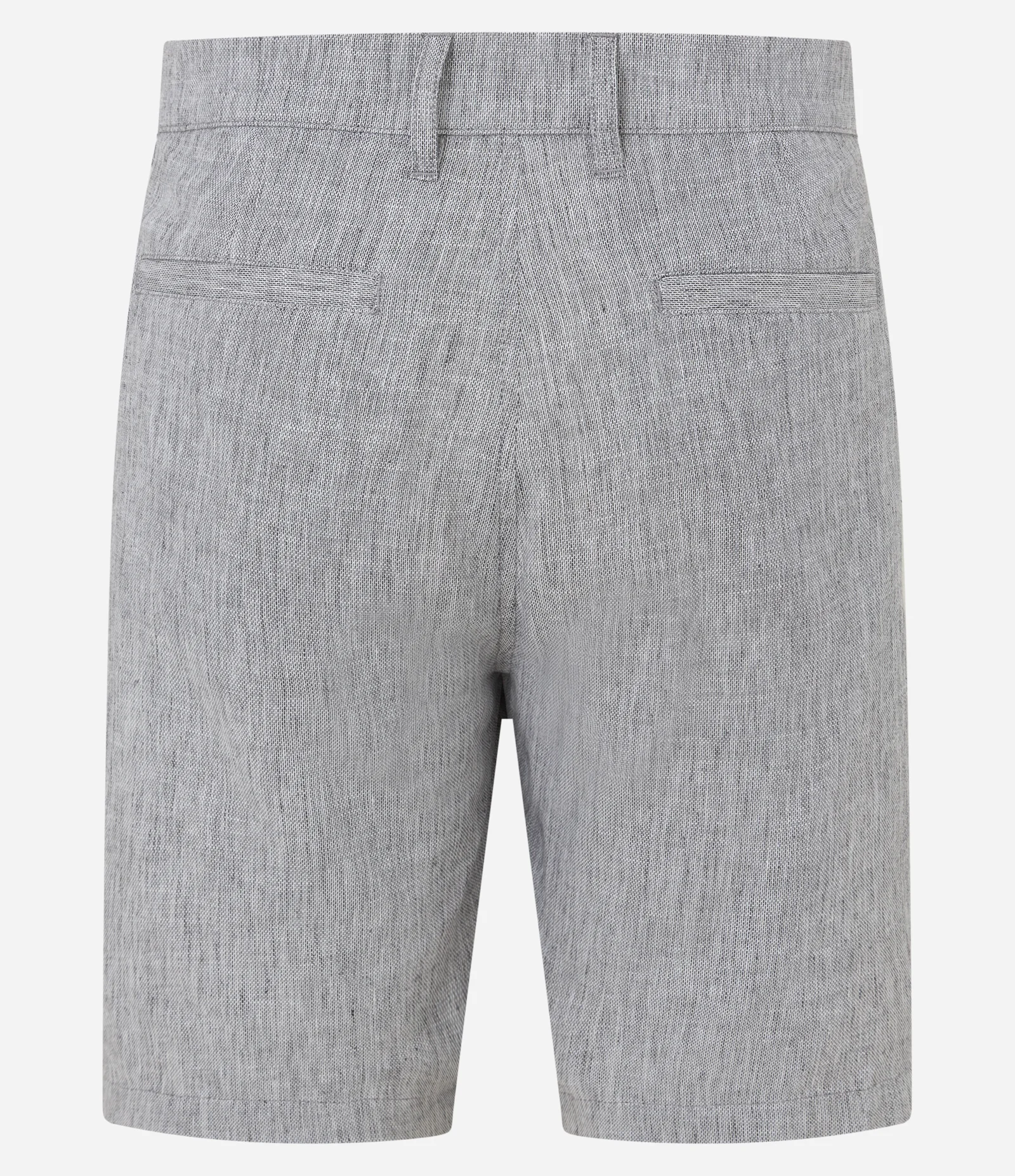 Bermuda Slim Texturizada em Linho com Algodão Cinza Médio 2