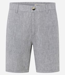 Bermuda Slim Texturizada em Linho com Algodão